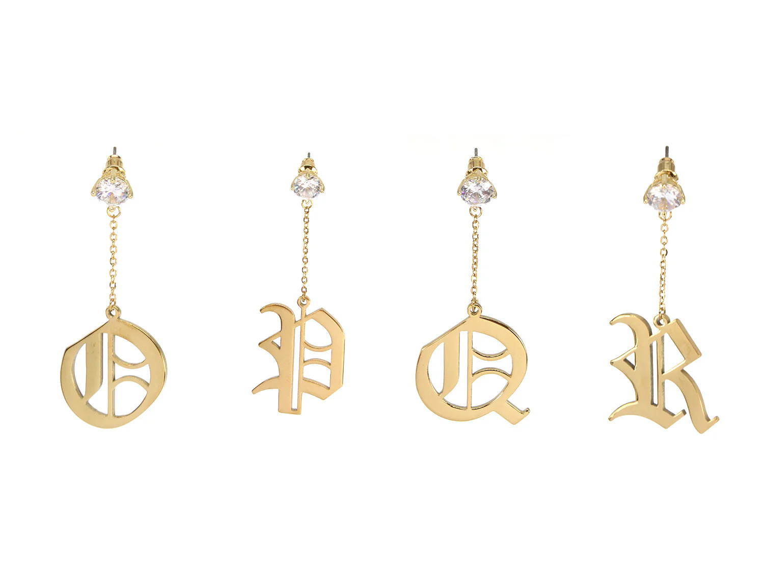 Initial Drop Earrings