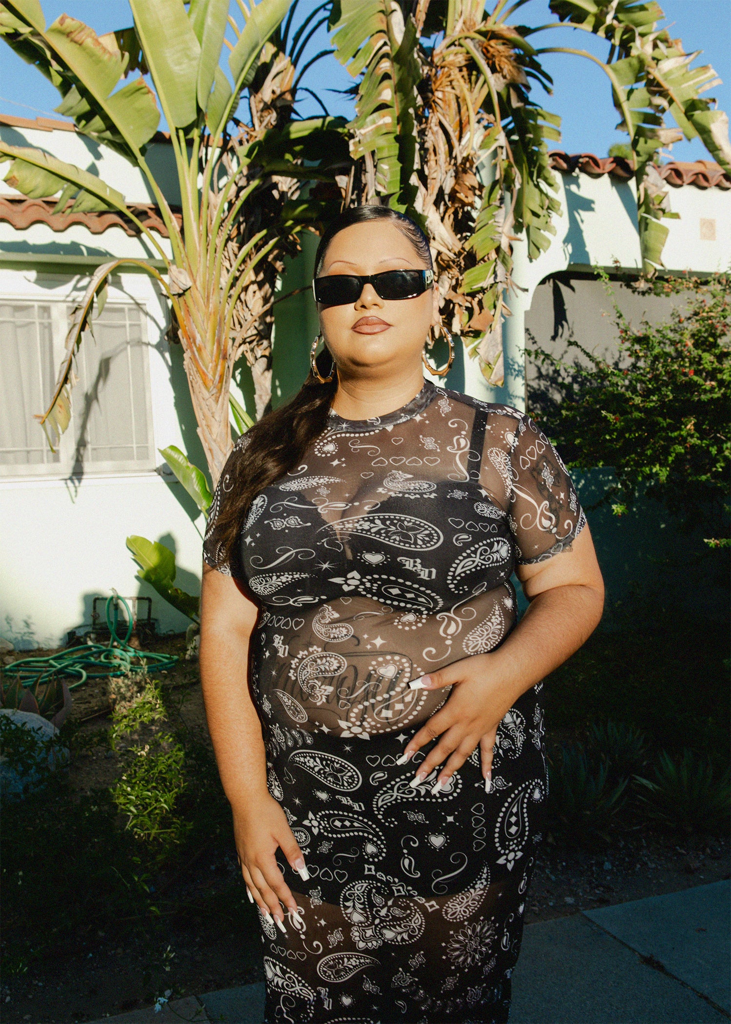 BD Paisley Mesh Dress -Black