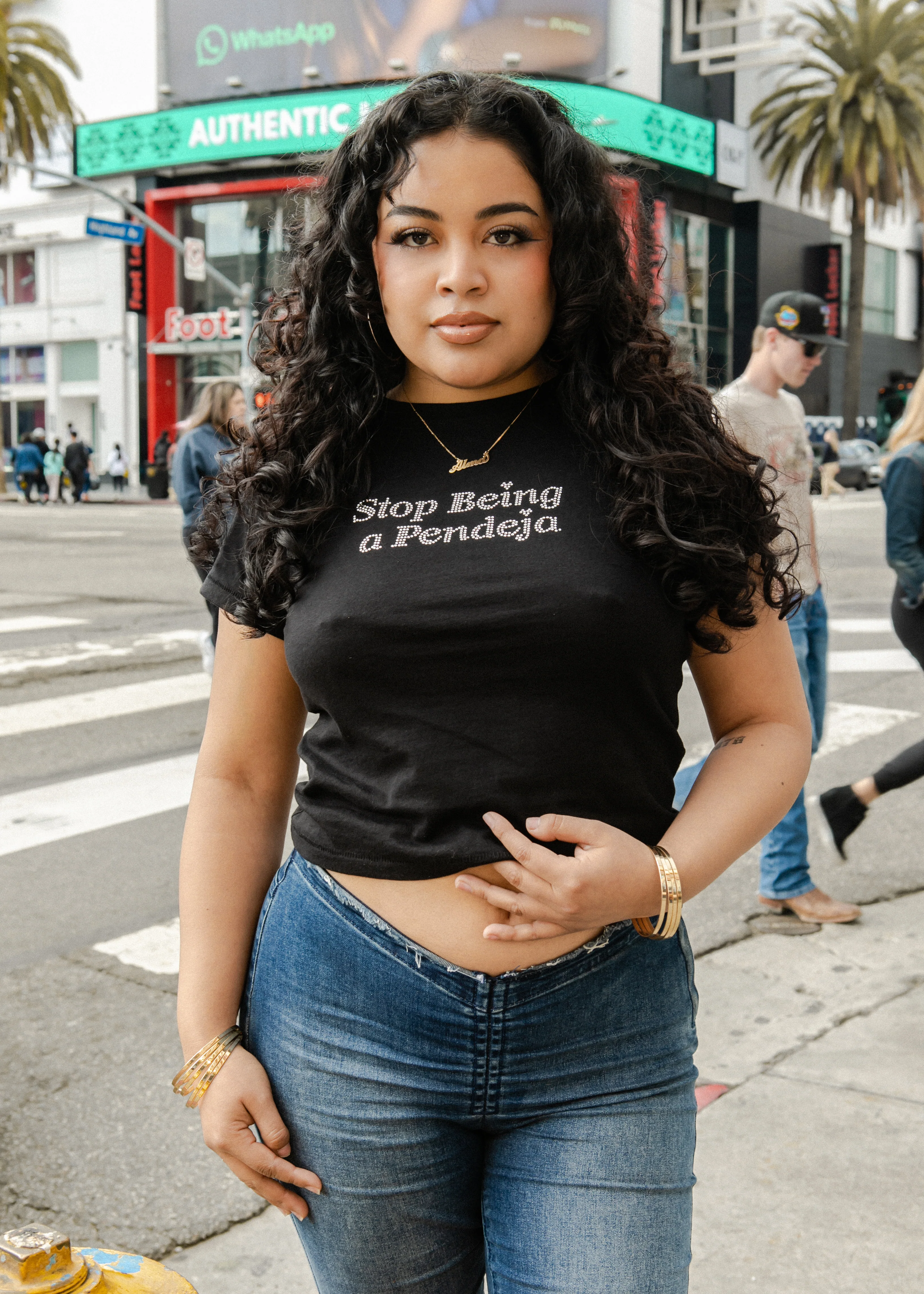 Stop Being a Pendeja Crop - Black