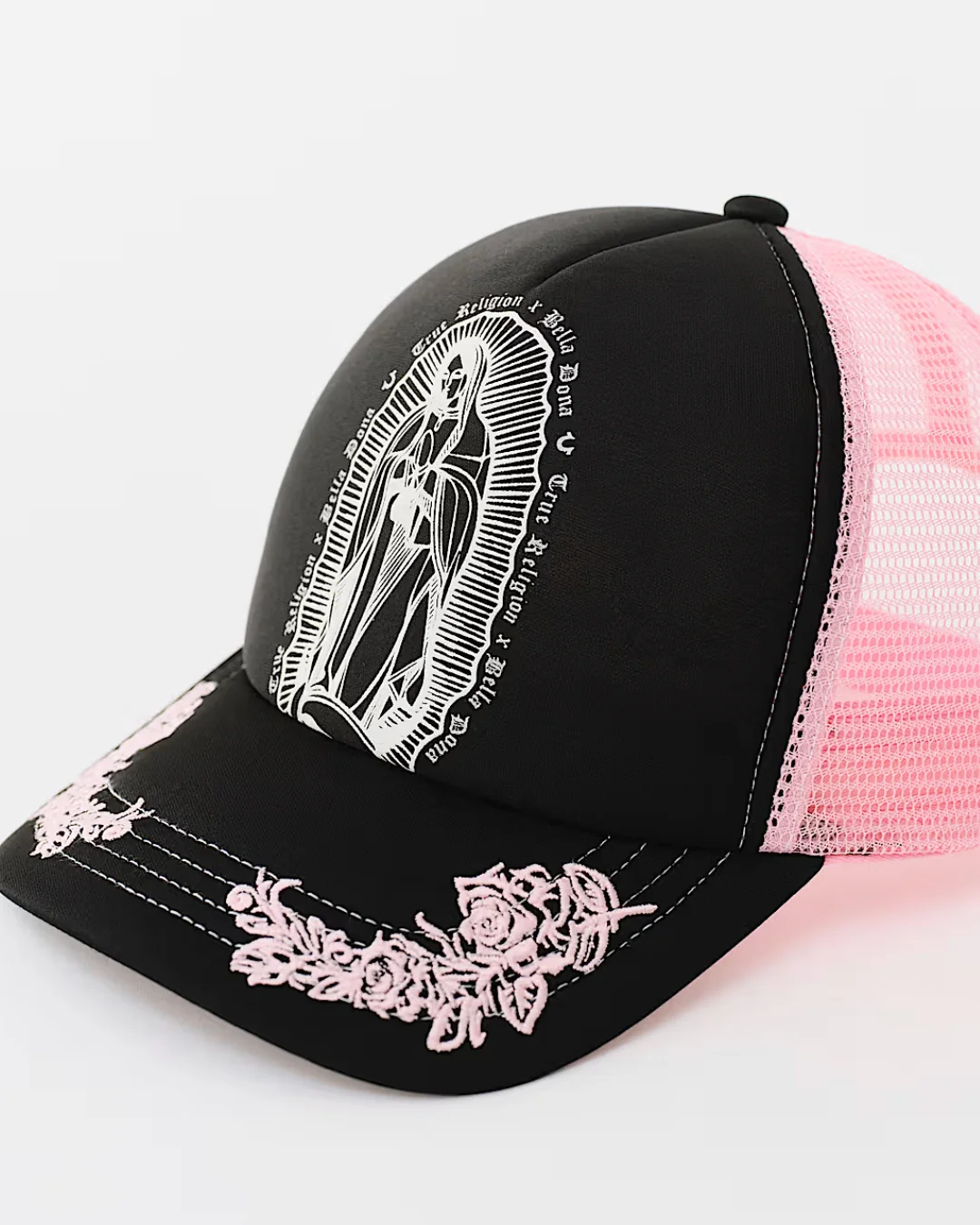 True Religion x Bella Doña - Guadalupe Trucker Hat - Black