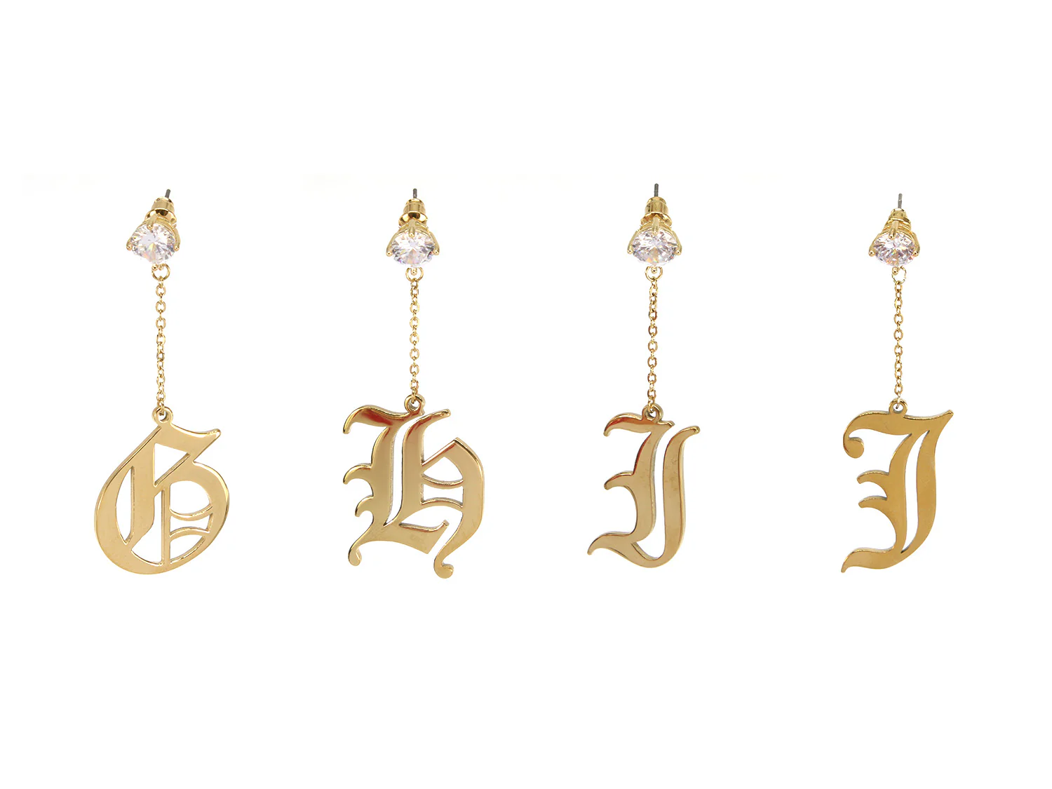 Initial Drop Earrings