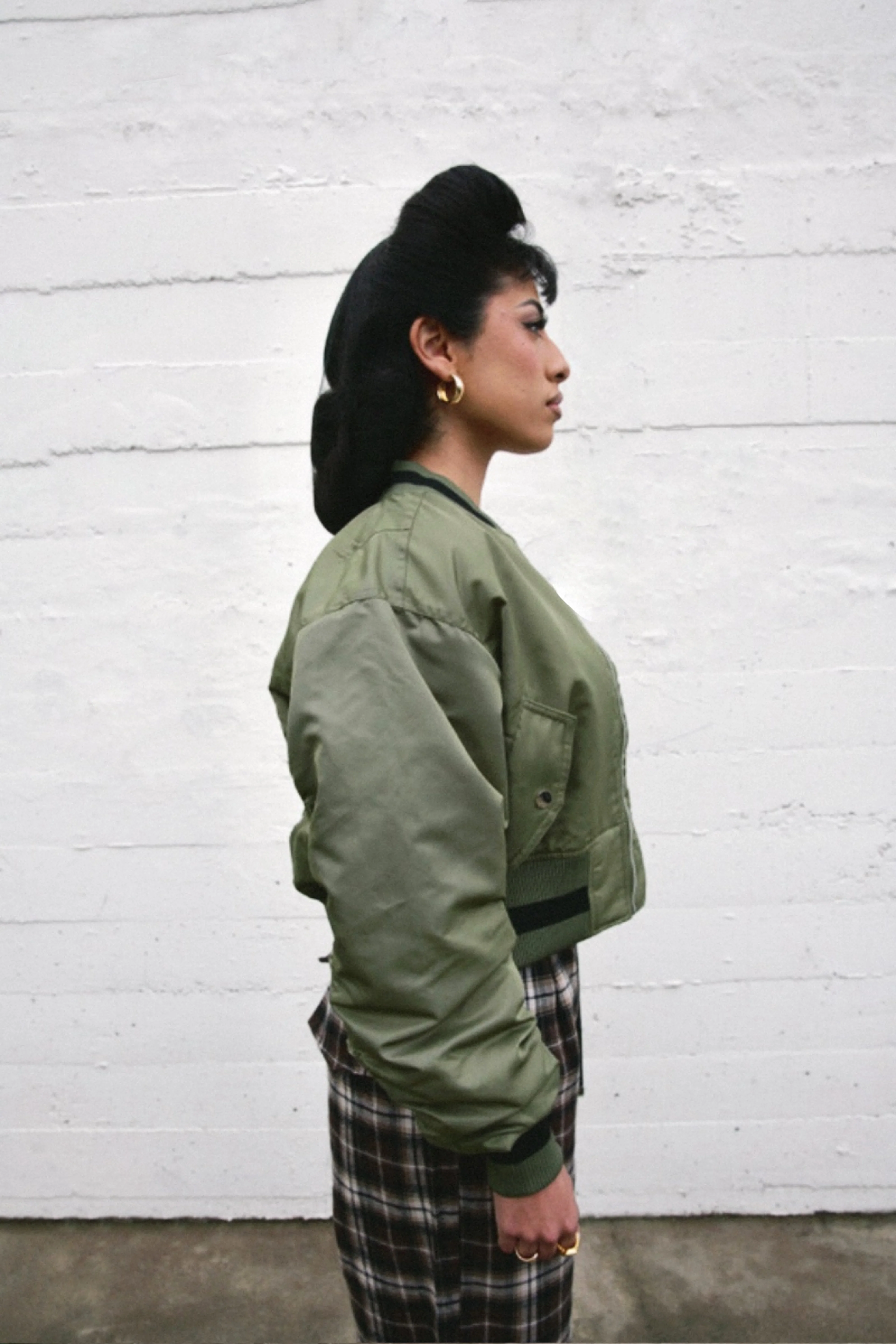 Pray Hands Bomber Jacket - Green