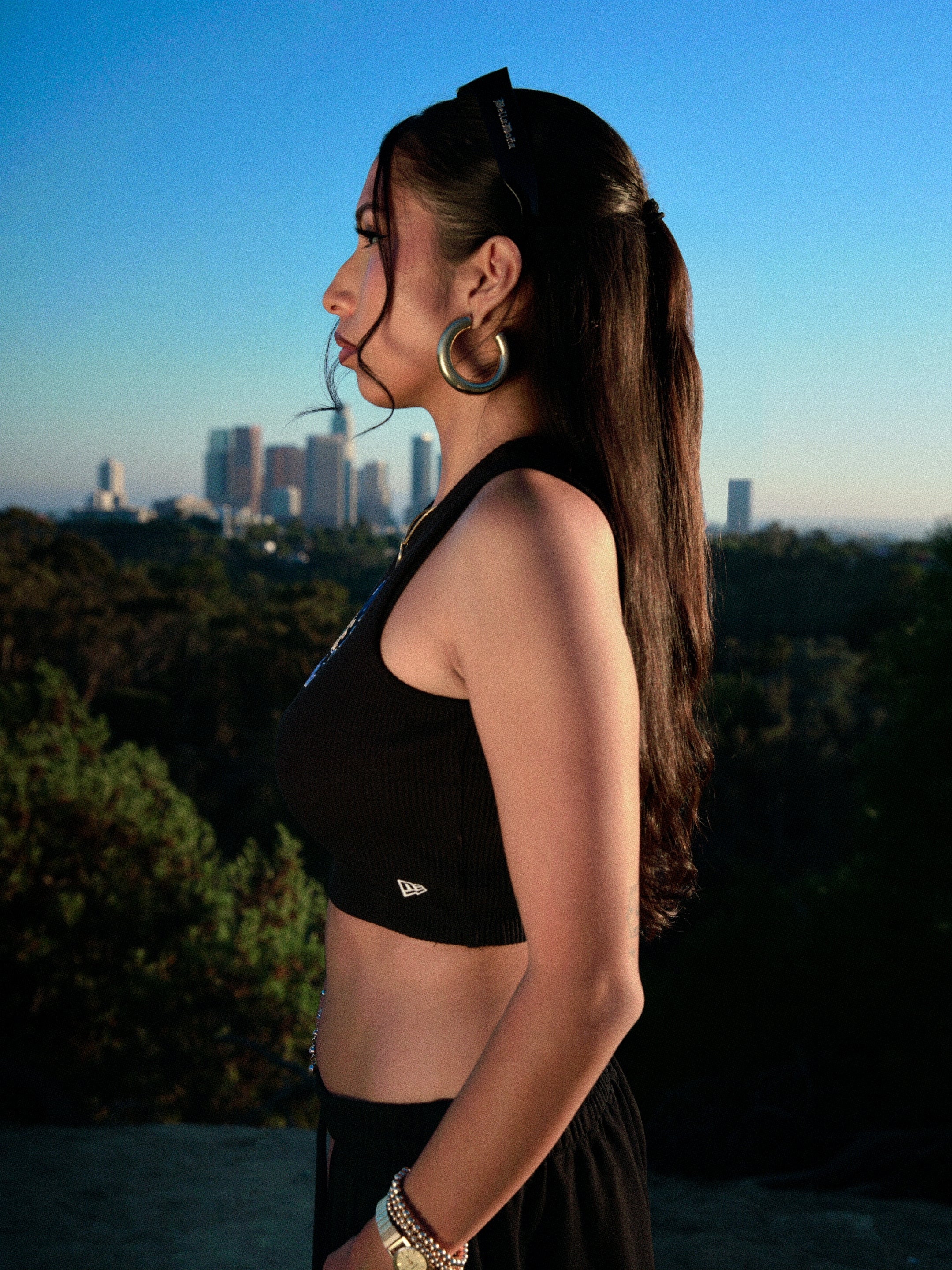 Bella Doña x Betty Boop x Los Angeles Dodgers Women's Cropped Tank Top - Black