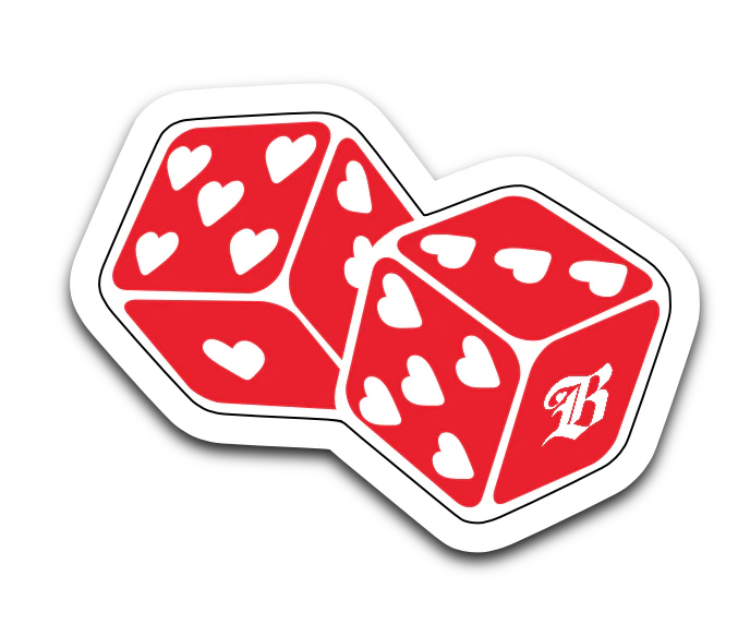 Roll the Dice Sticker - Red