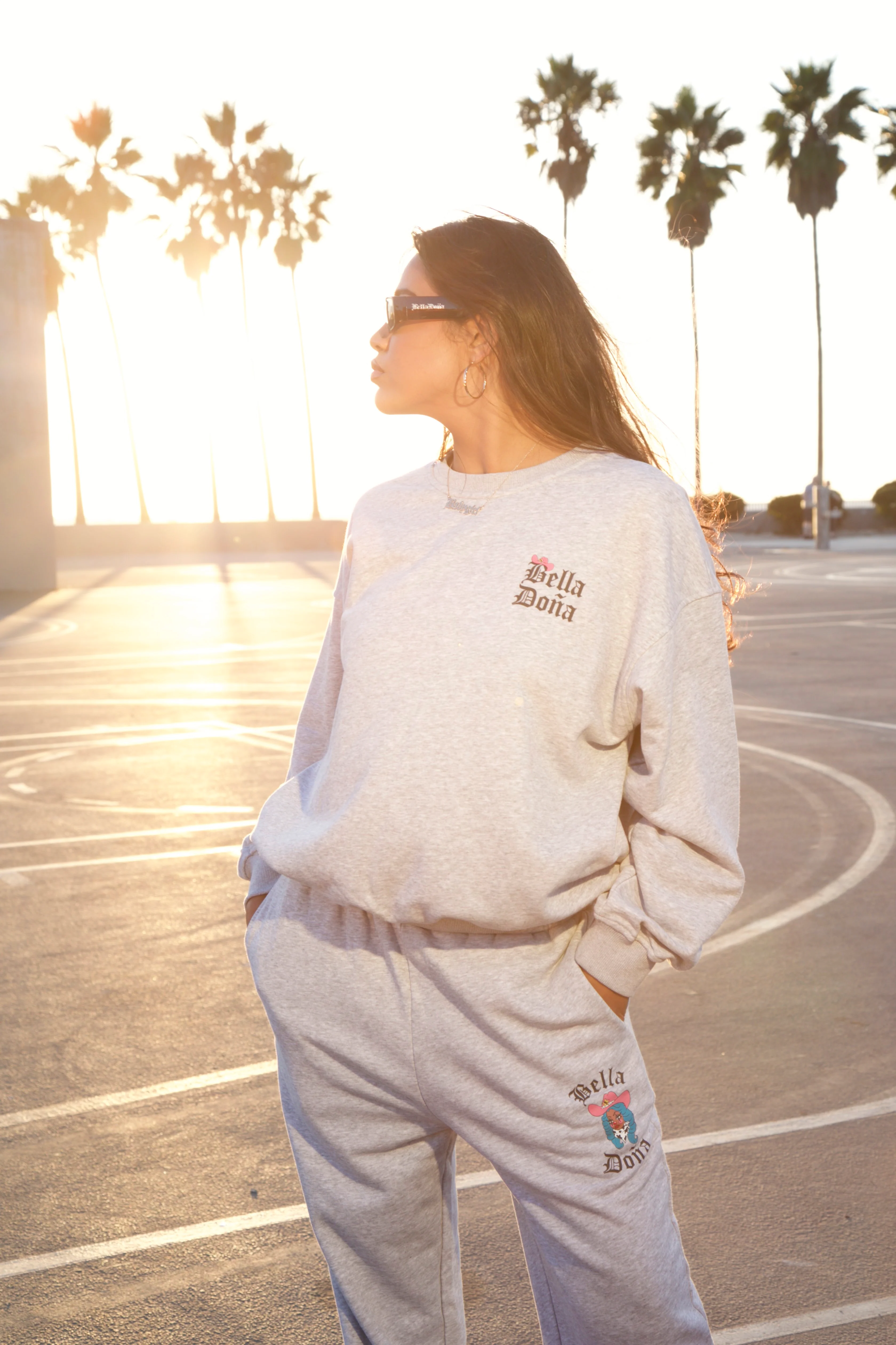 Payasita Cowgirl Sweats - Grey