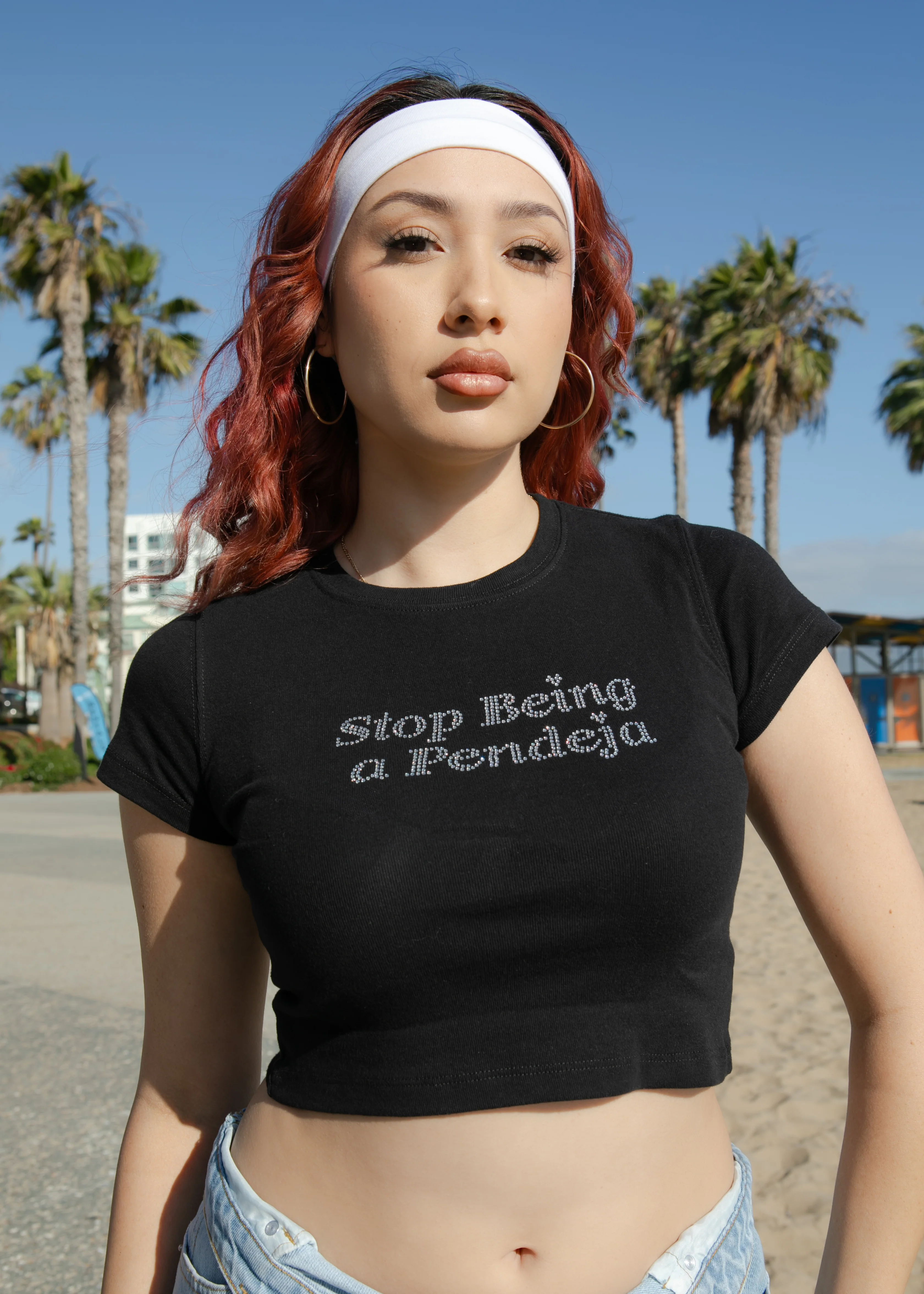 Stop Being a Pendeja Crop - Black