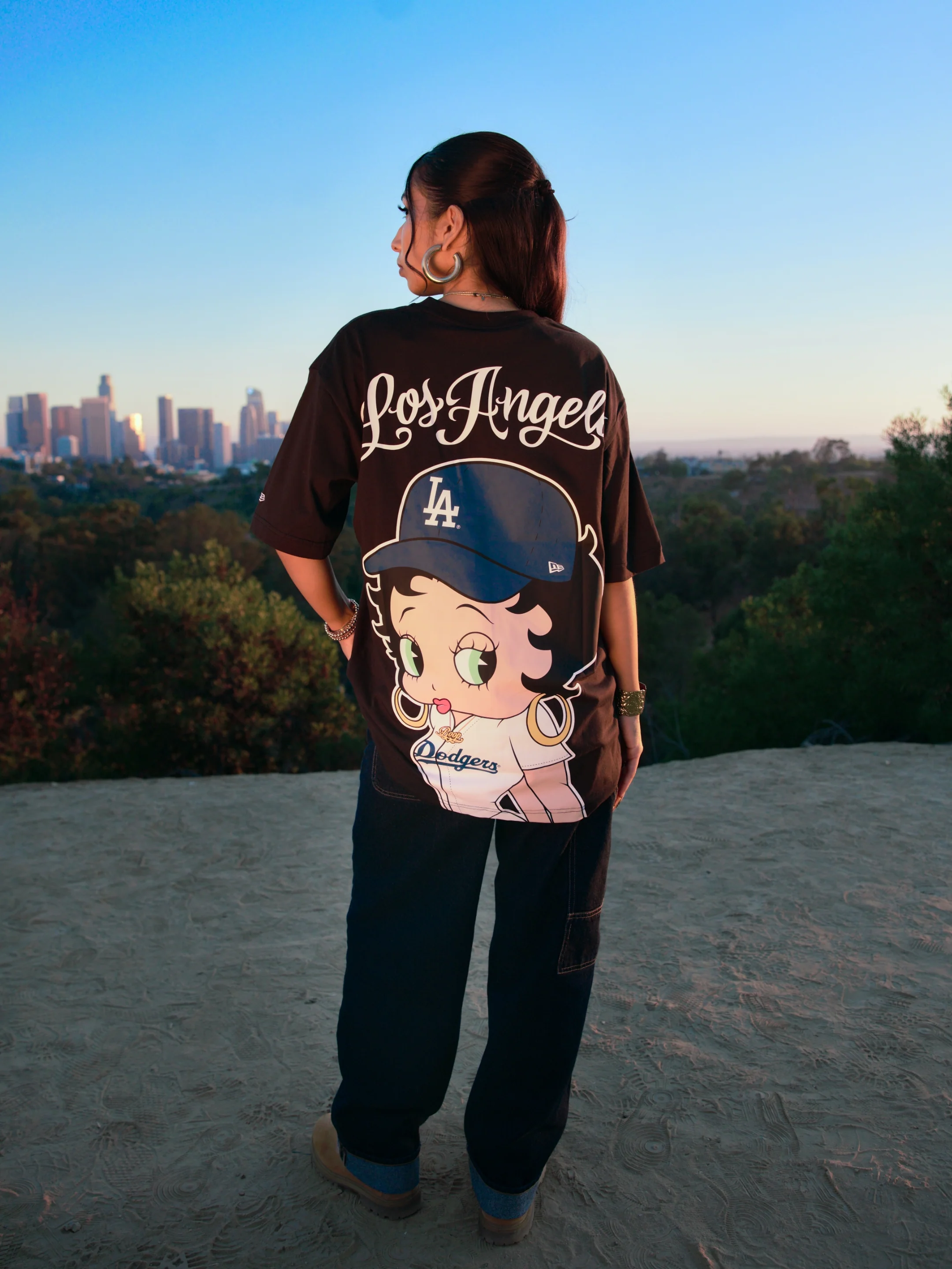 Bella Doña x Betty Boop x Los Angeles Dodgers Unisex T-Shirt - Black