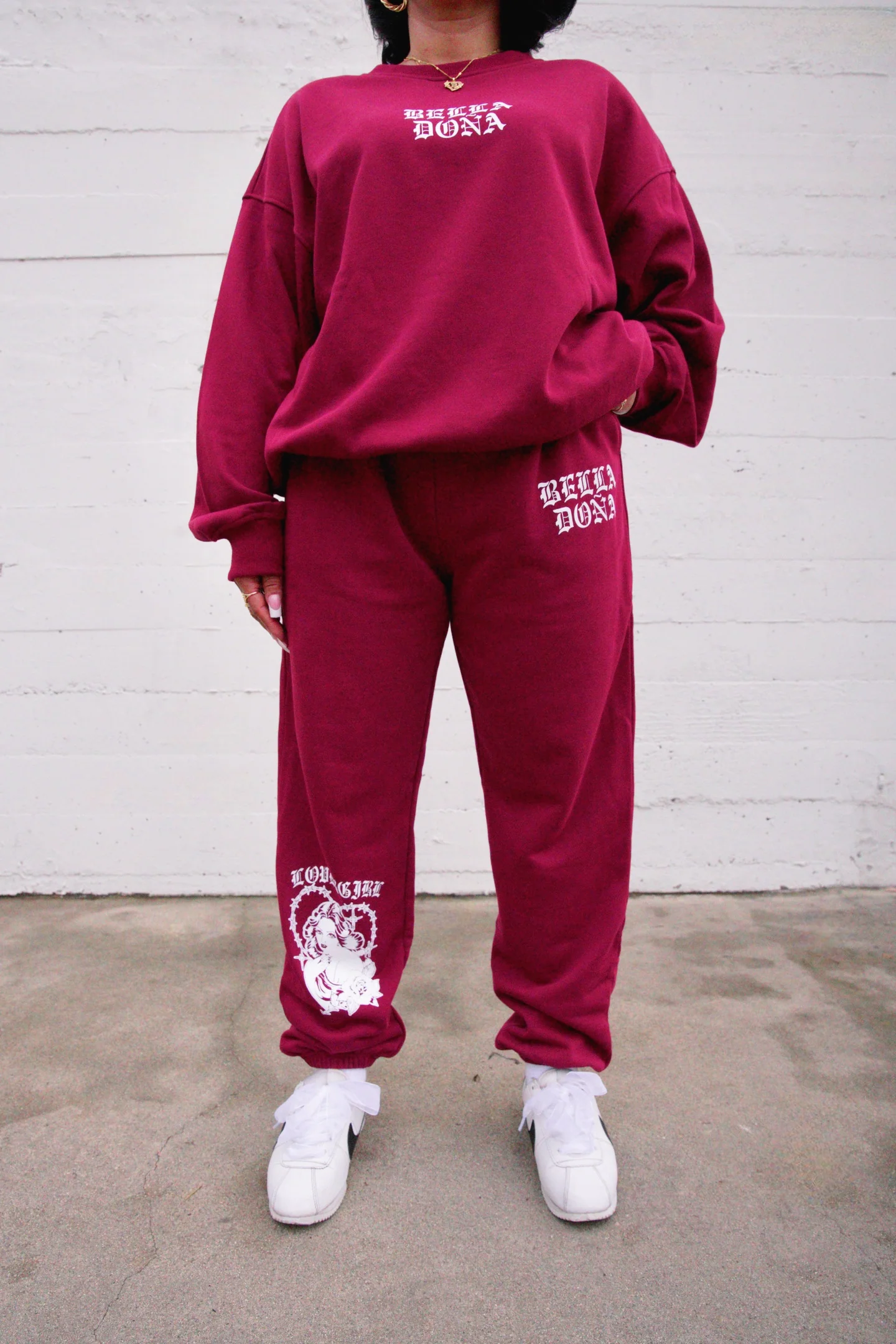 Lovergirl Lightweight Sweats - Burgundy