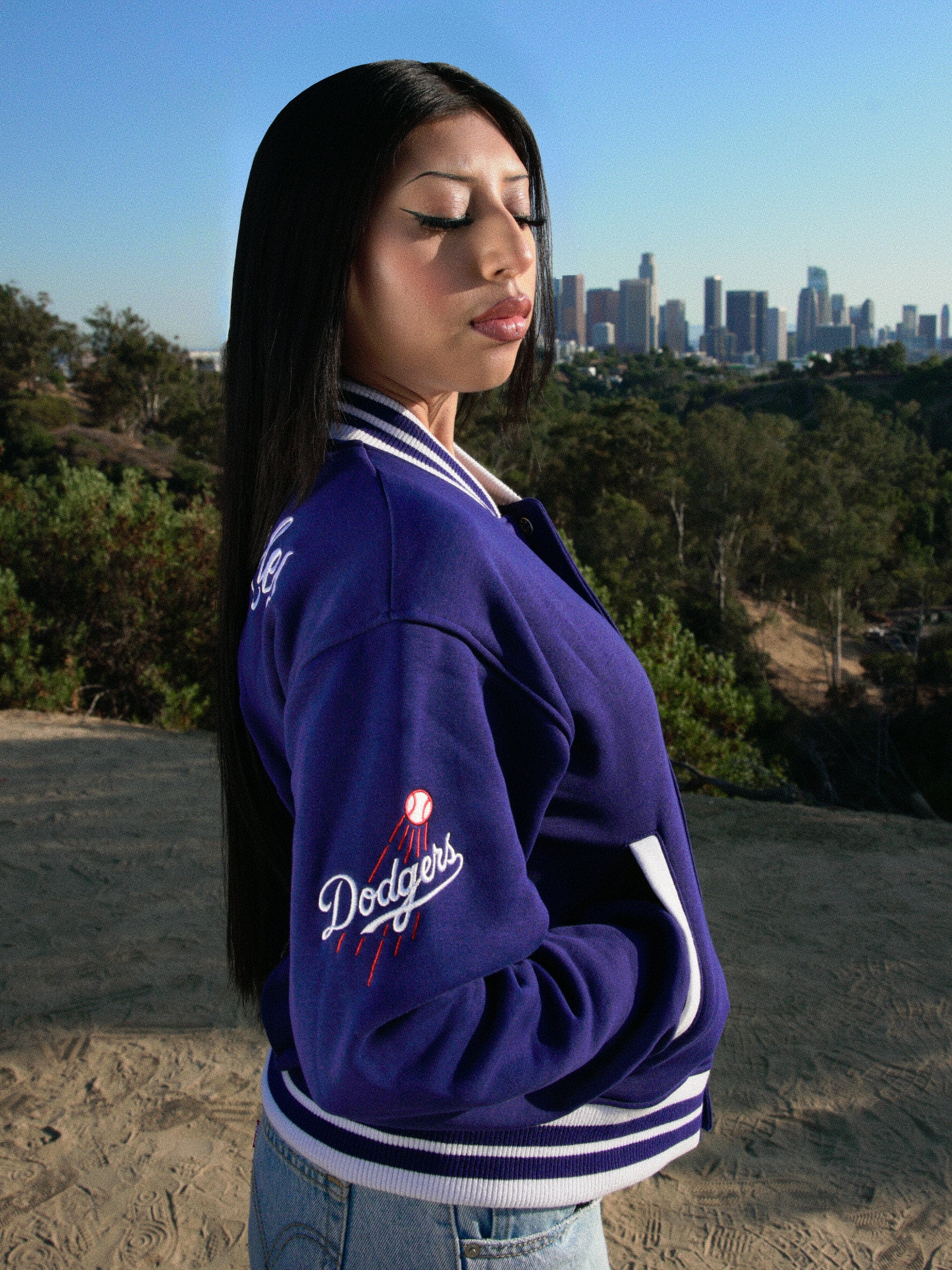 Bella Doña x Betty Boop x Los Angeles Dodgers Women's Fleece Jacket