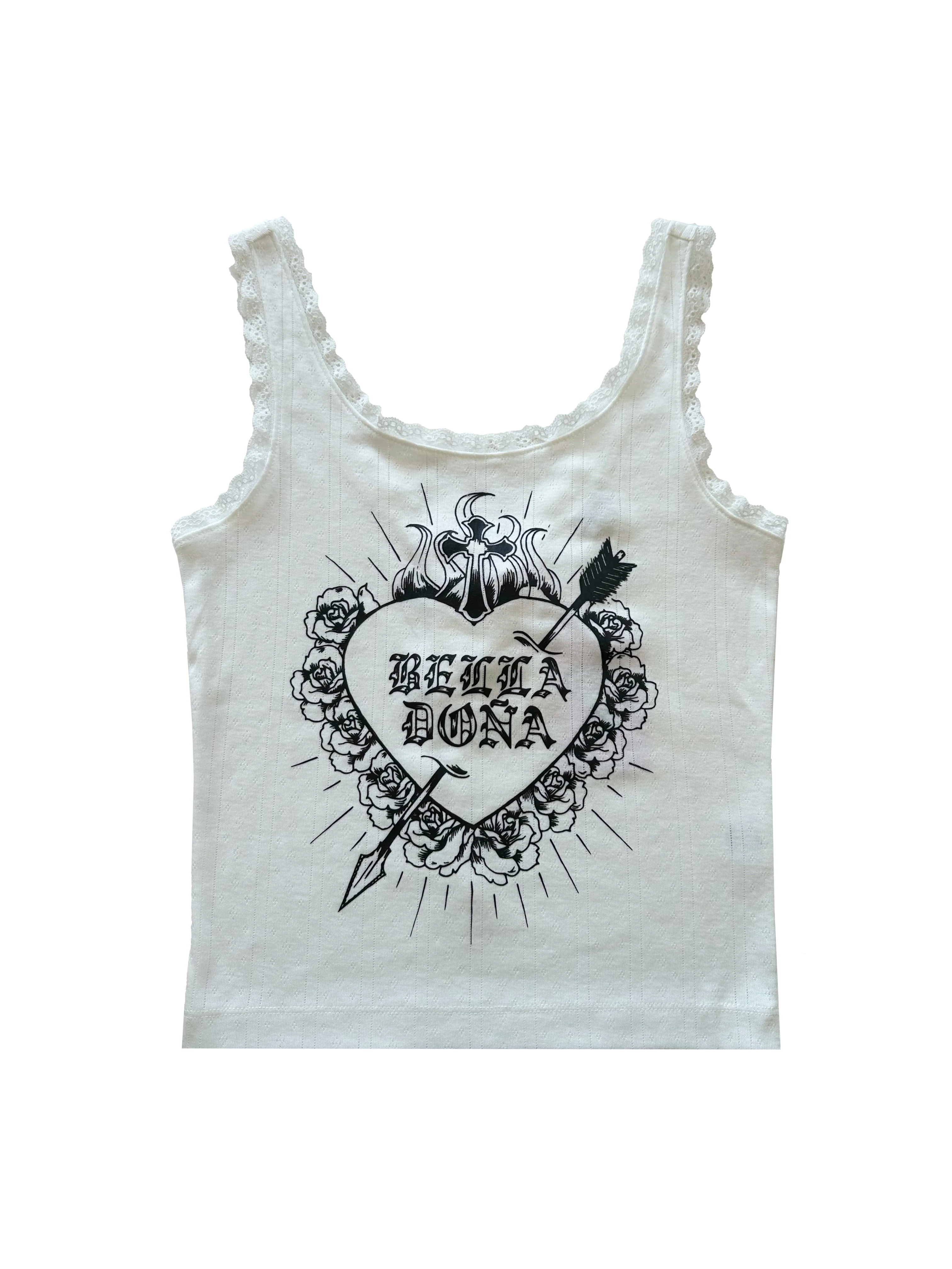 Sacred Heart Tank- White