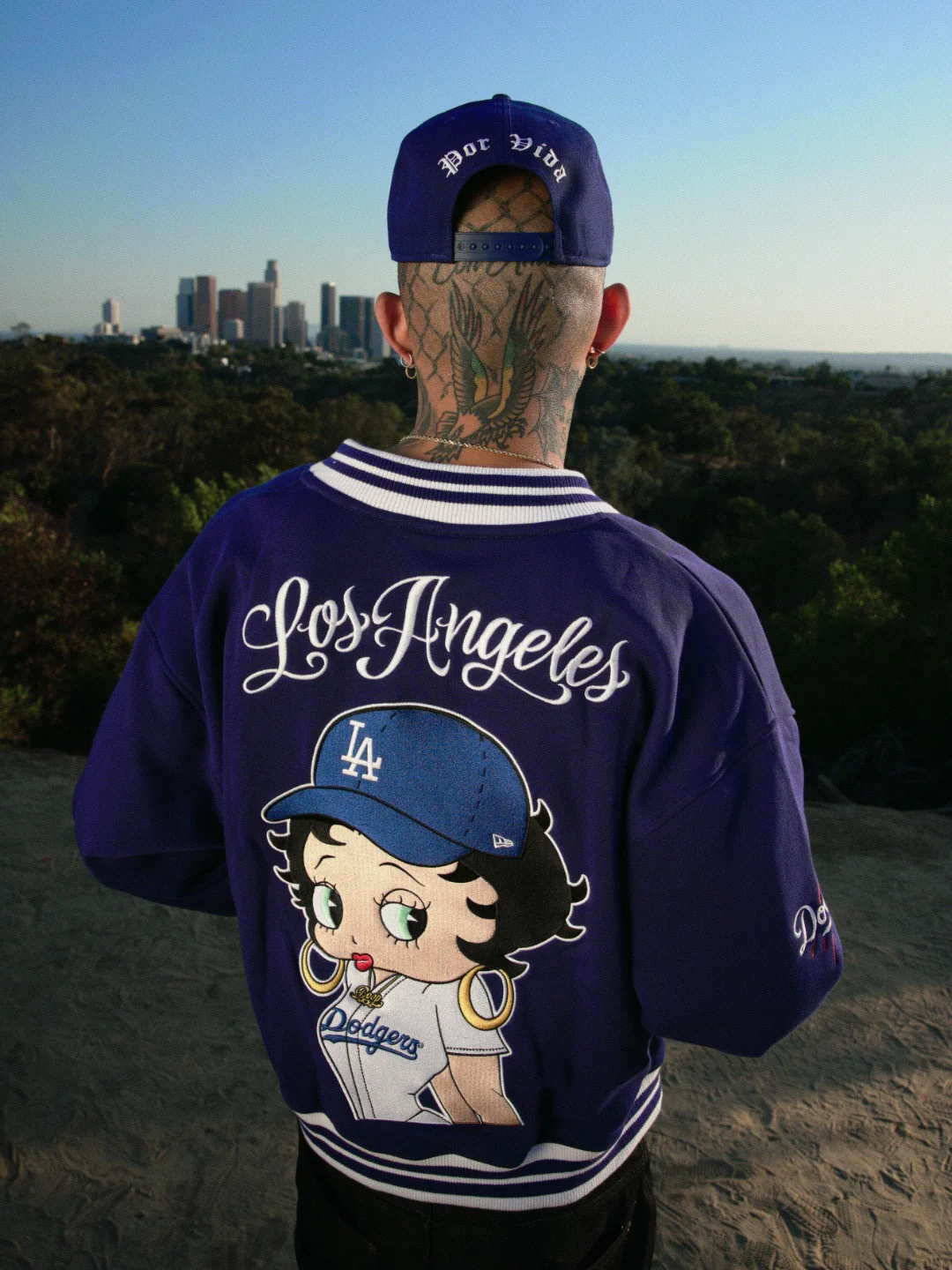 Bella Doña x Betty Boop x Los Angeles Dodgers Women's Fleece Jacket