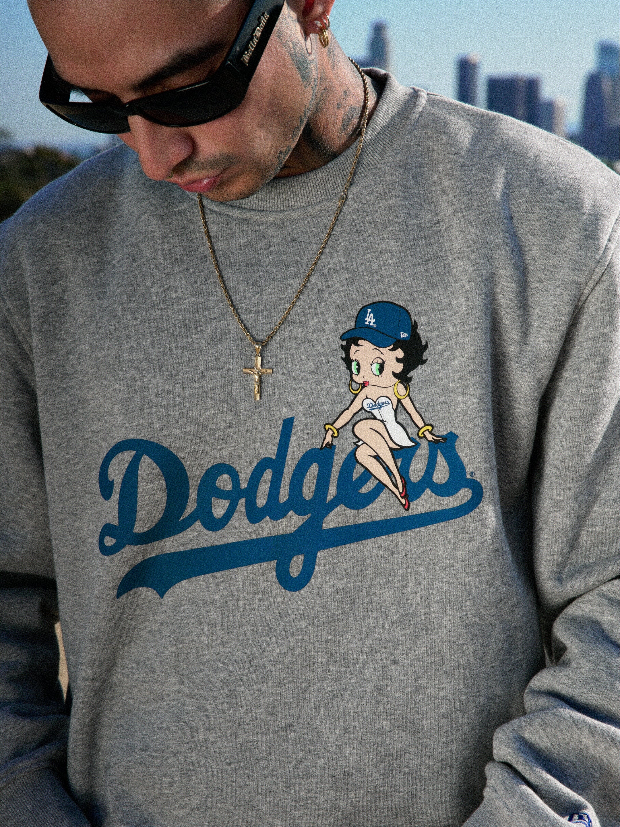 Bella Doña x Betty Boop x Los Angeles Dodgers Unisex Crewneck