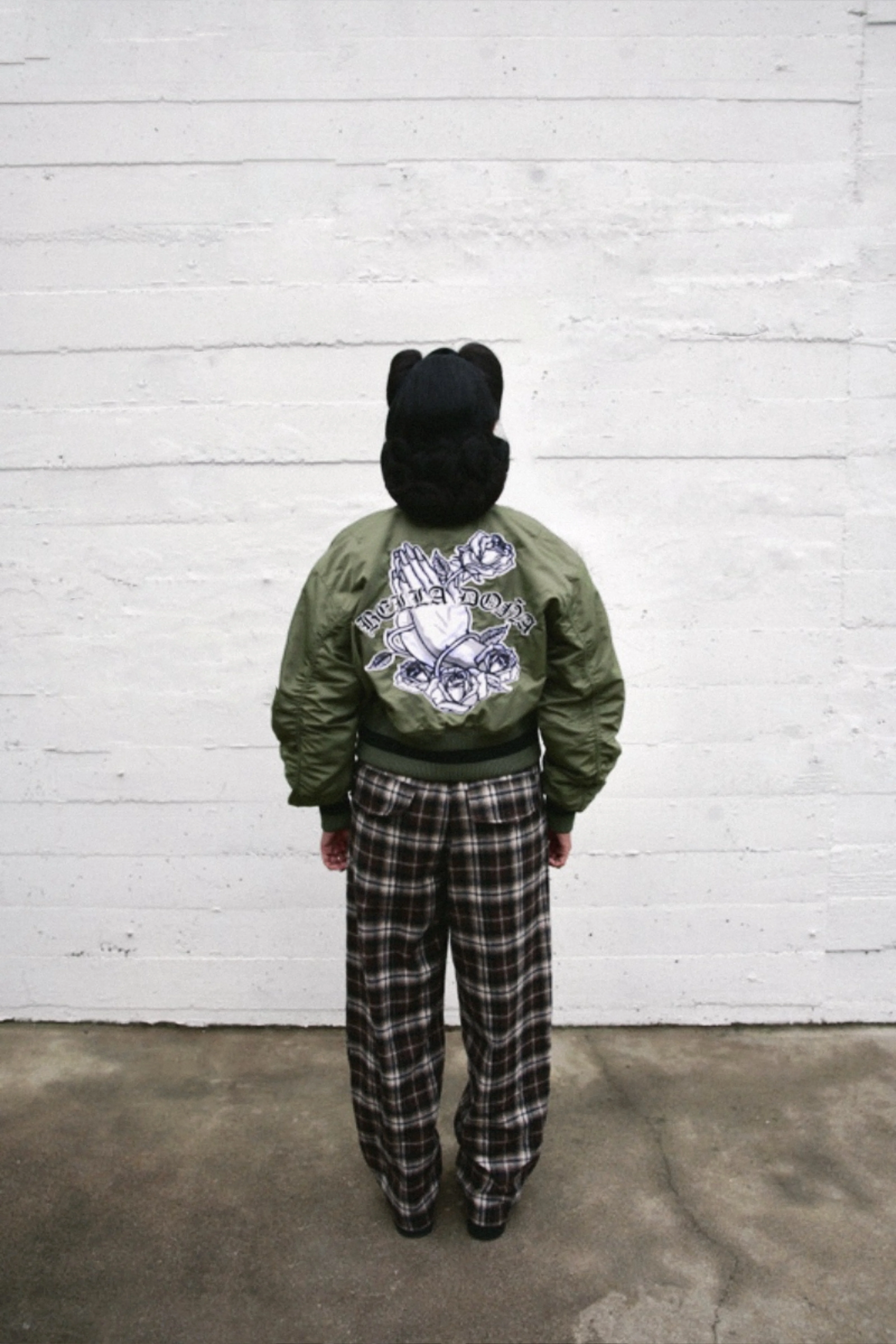Pray Hands Bomber Jacket - Green