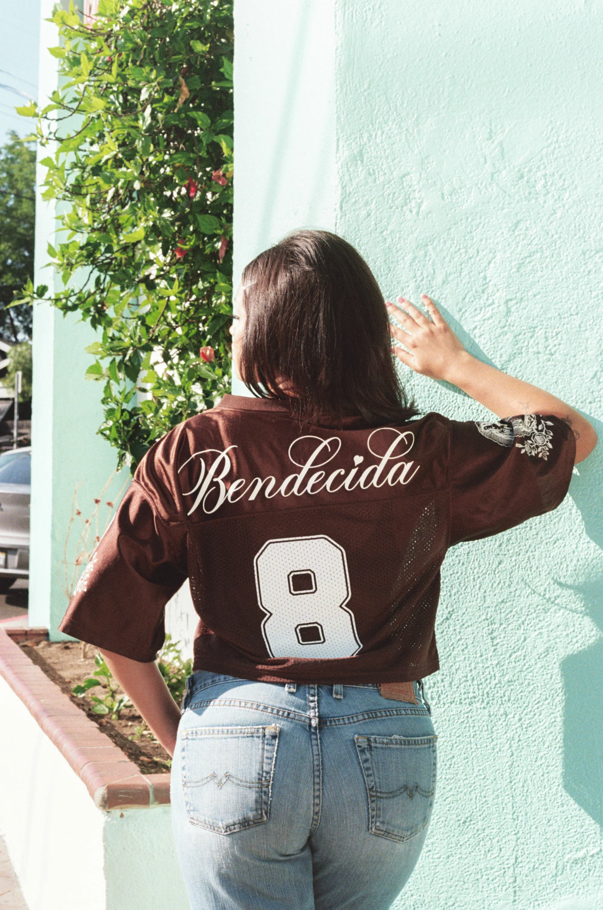 Bella Doña Crop Jersey - Brown