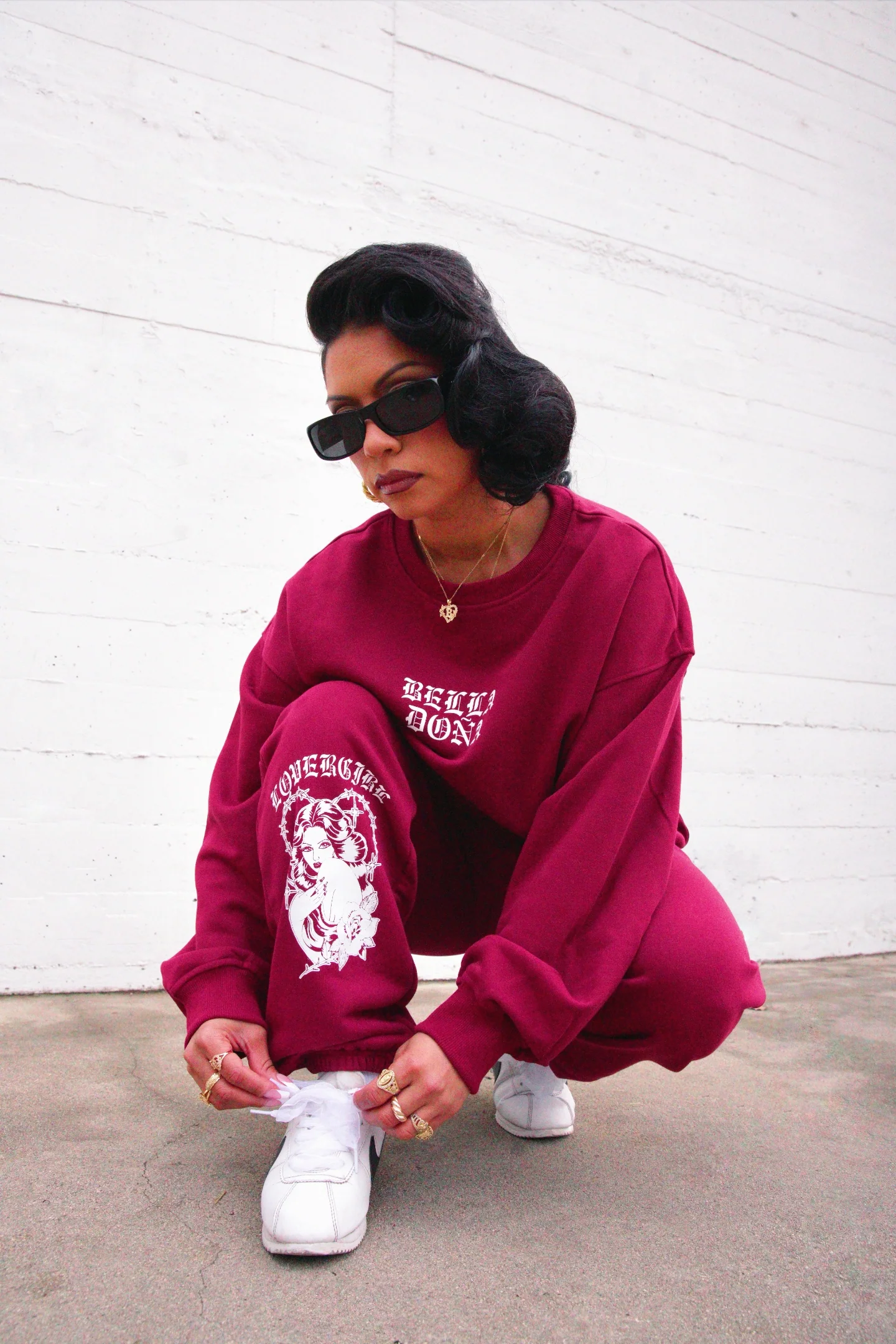 Lovergirl Lightweight Sweats - Burgundy