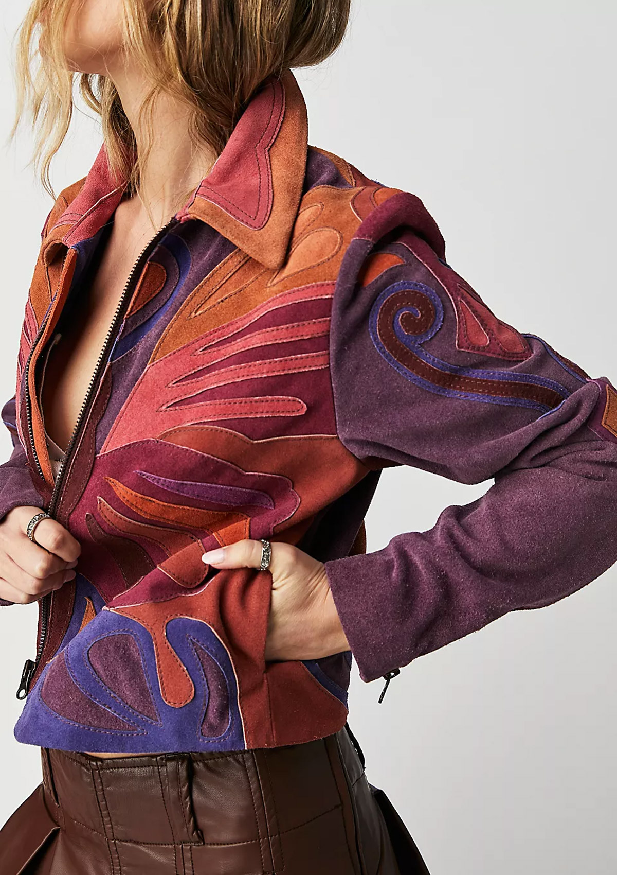 Multicolor Leather Jacket – Bold, Stylish Leather Jacket for a Unique Look