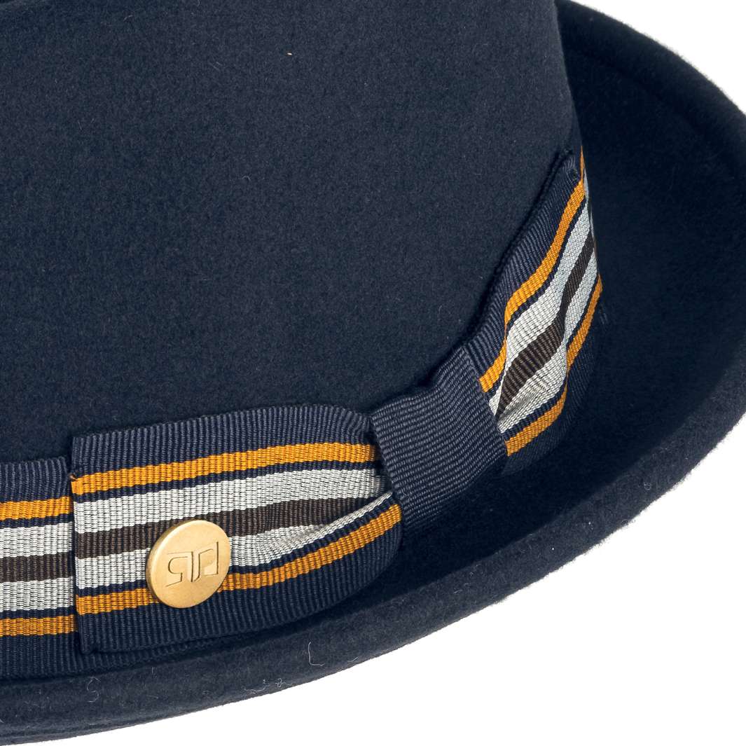 Cappello Pork Pie Classico in Feltro di Lana Merinos