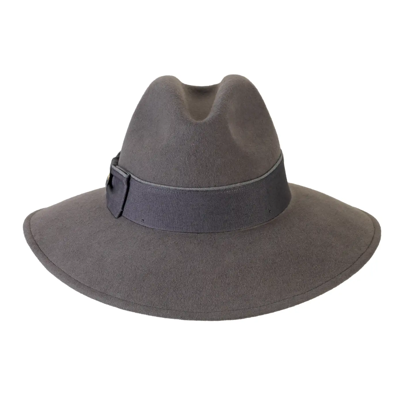 Cappello Signorile a Tesa Larga in Feltro di Lana Merinos con Fiocco