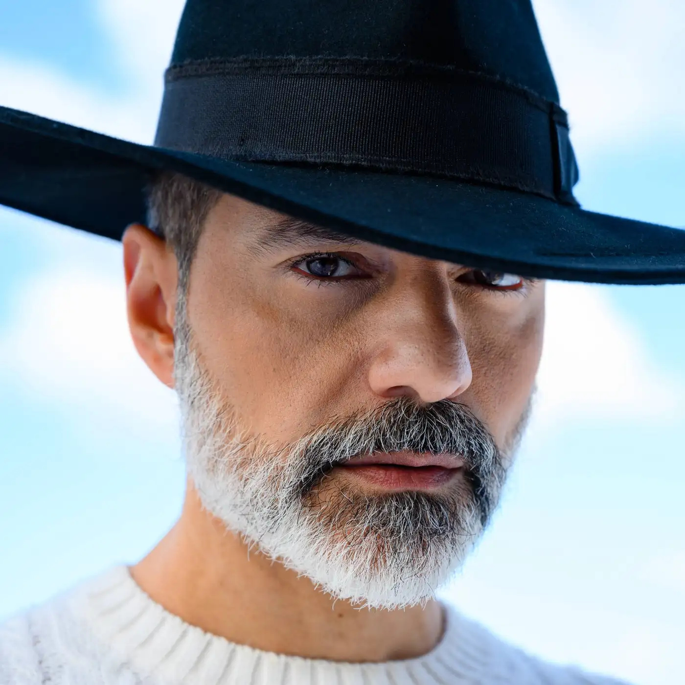 Cappello Fedora a Tesa Larga Piatta in Feltro di Lana Merinos