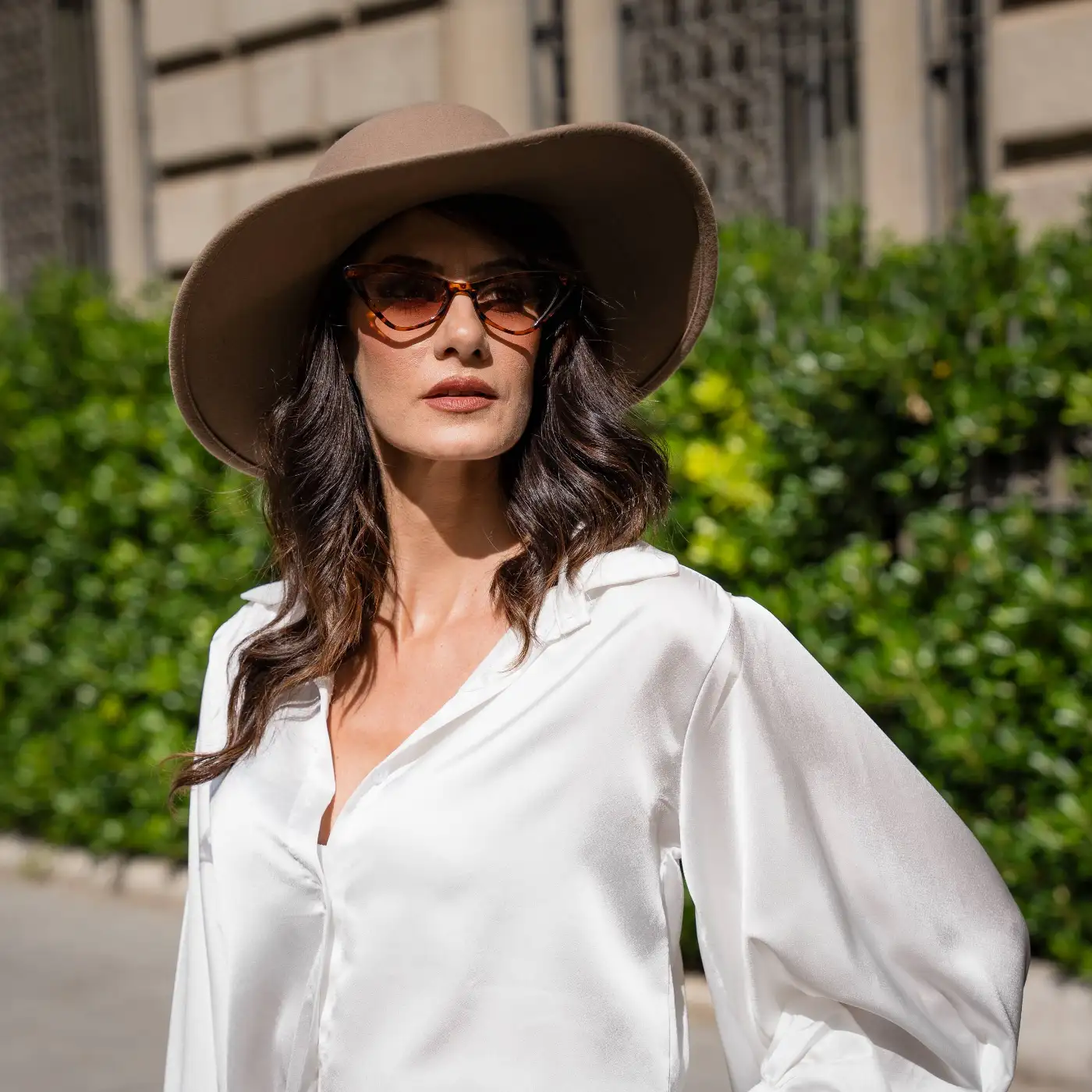 Cappello Canotto a Tesa Larga Piatta in Lana Merinos