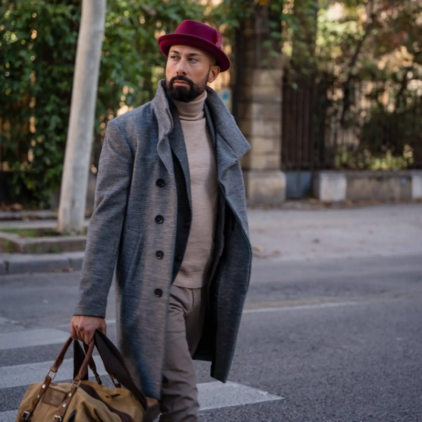 Cappello Pork Pie in Feltro Raso di Lapin con Fodera