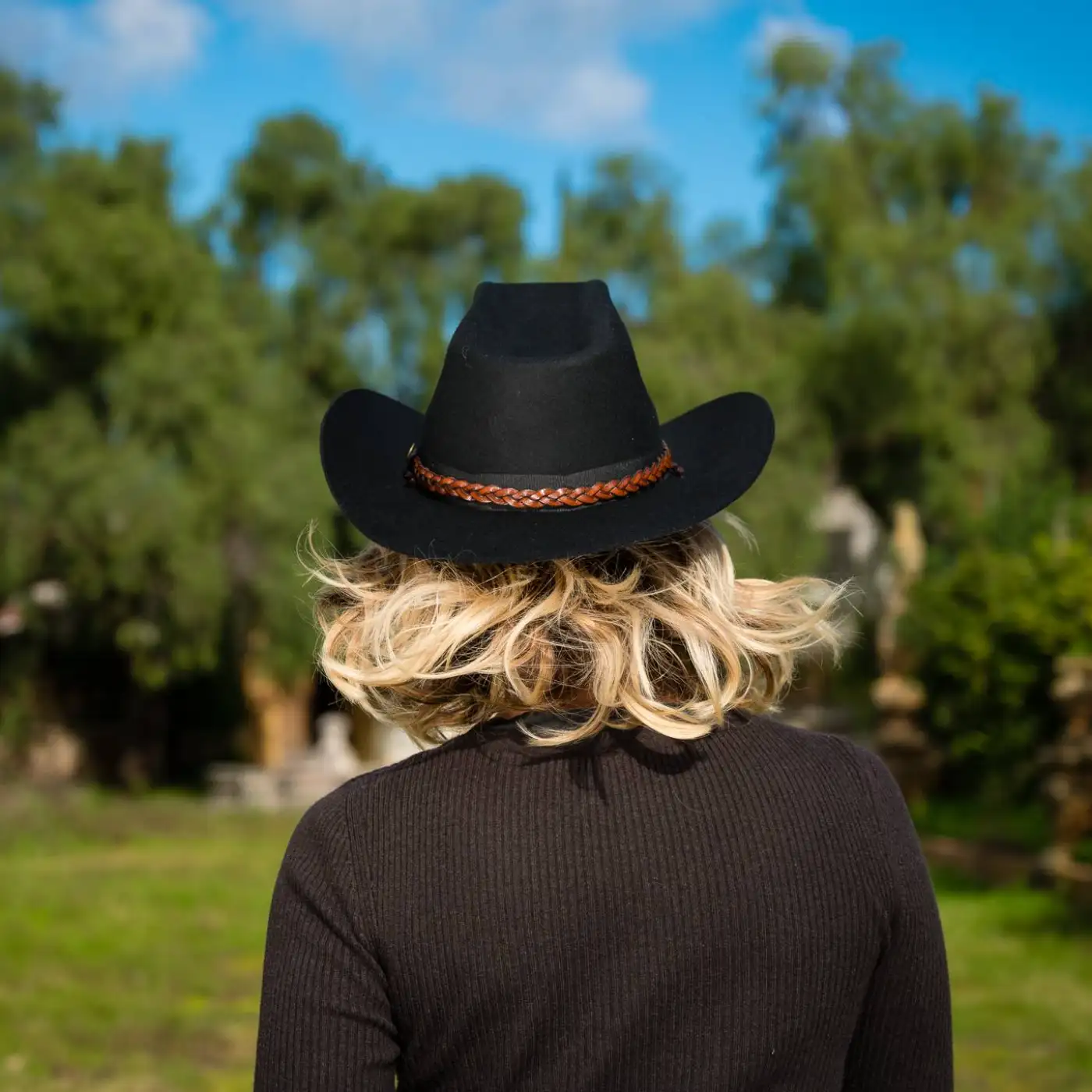 Cappello da Cowboy in Feltro di Lana Merinos Antipioggia