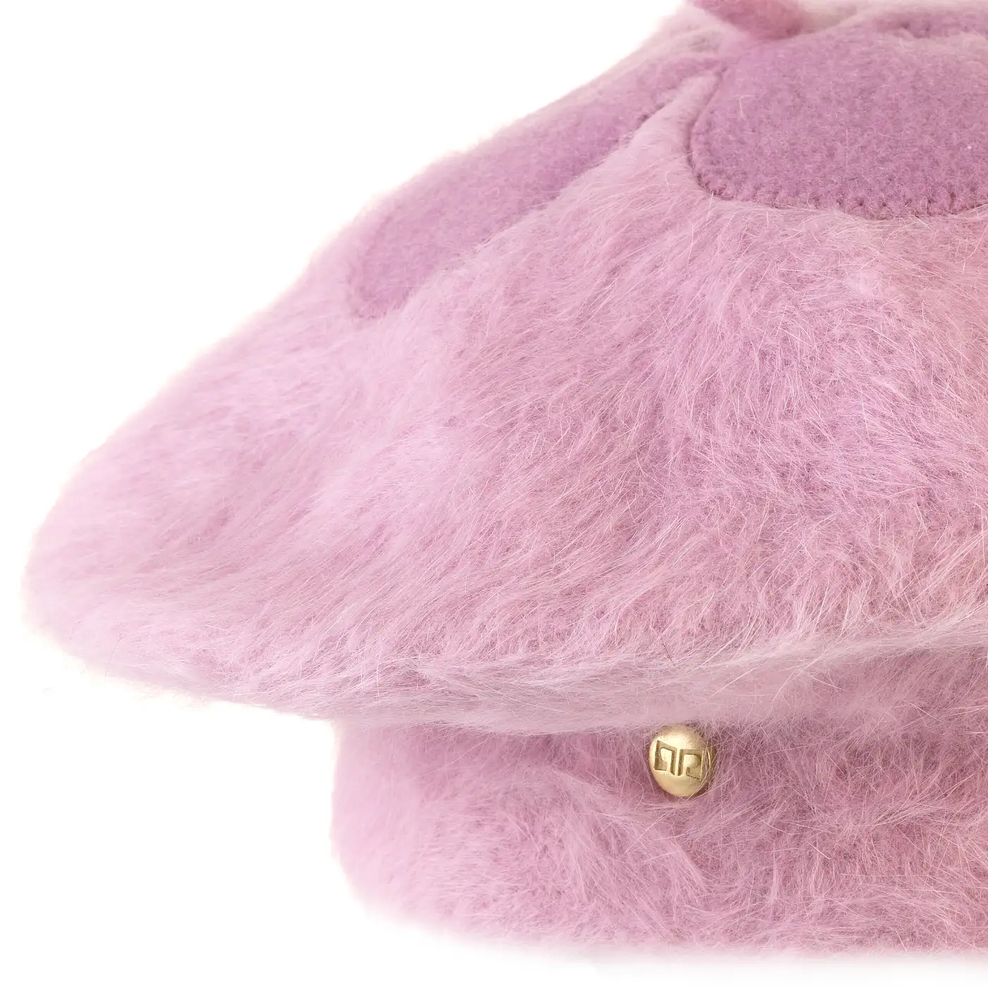 Basco Parigino in Angora e Lapin con Ricamo Floreale