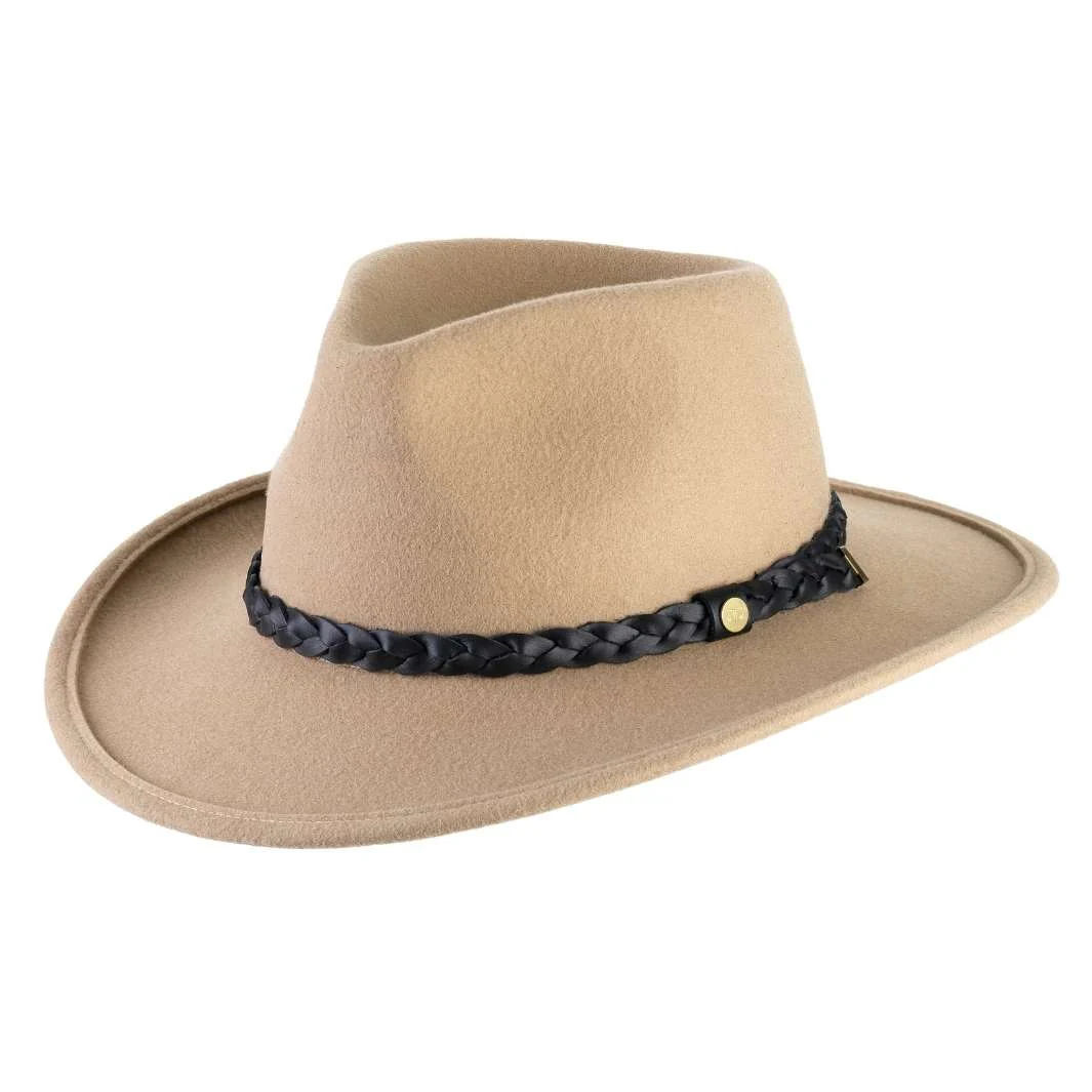 Cappello Fedora Australiano in Feltro di Lana Merinos Antipioggia