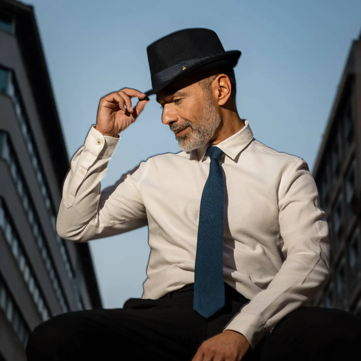 Cappello Trilby Classico in Feltro Raso di Lapin con Fodera