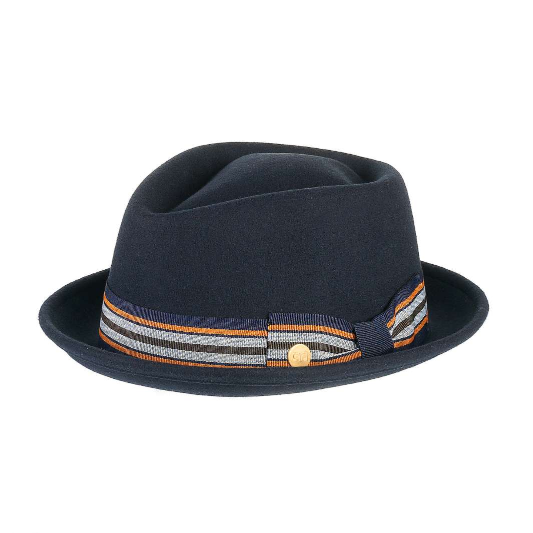 Cappello Pork Pie Classico in Feltro di Lana Merinos