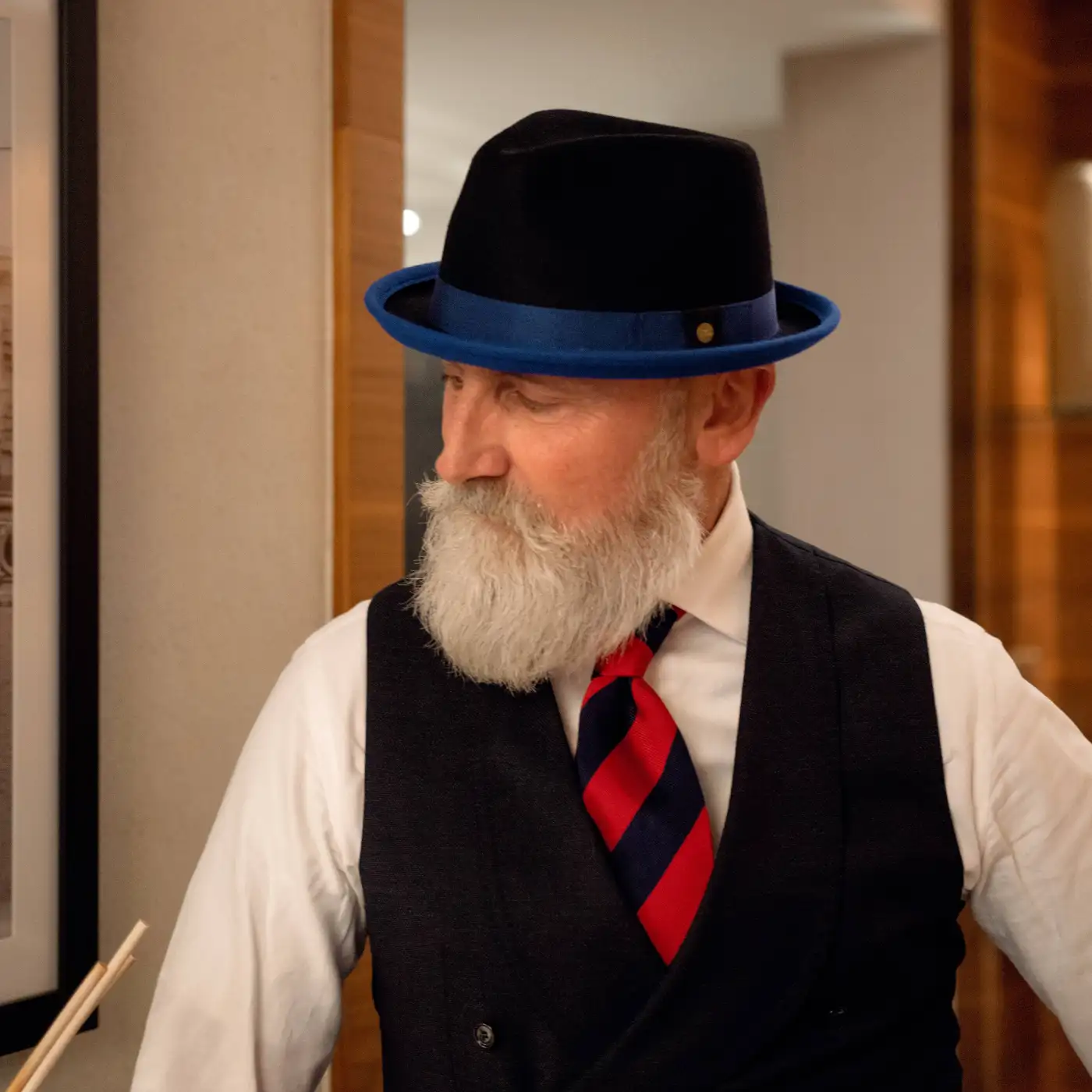 Cappello Trilby Michael Jackson in Feltro di Lana Merinos Bicolore