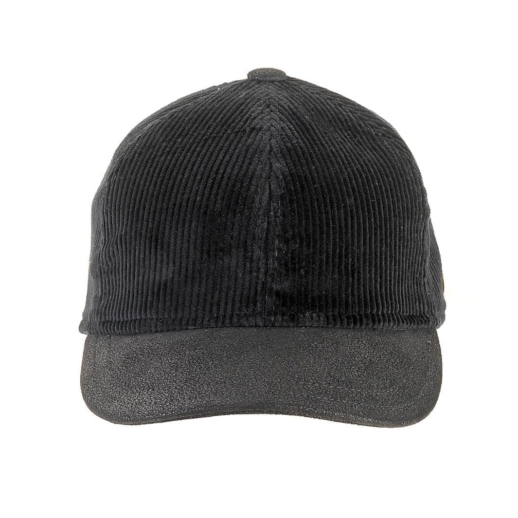 Berretto in Velluto con Visiera Rigida in Ecopelle