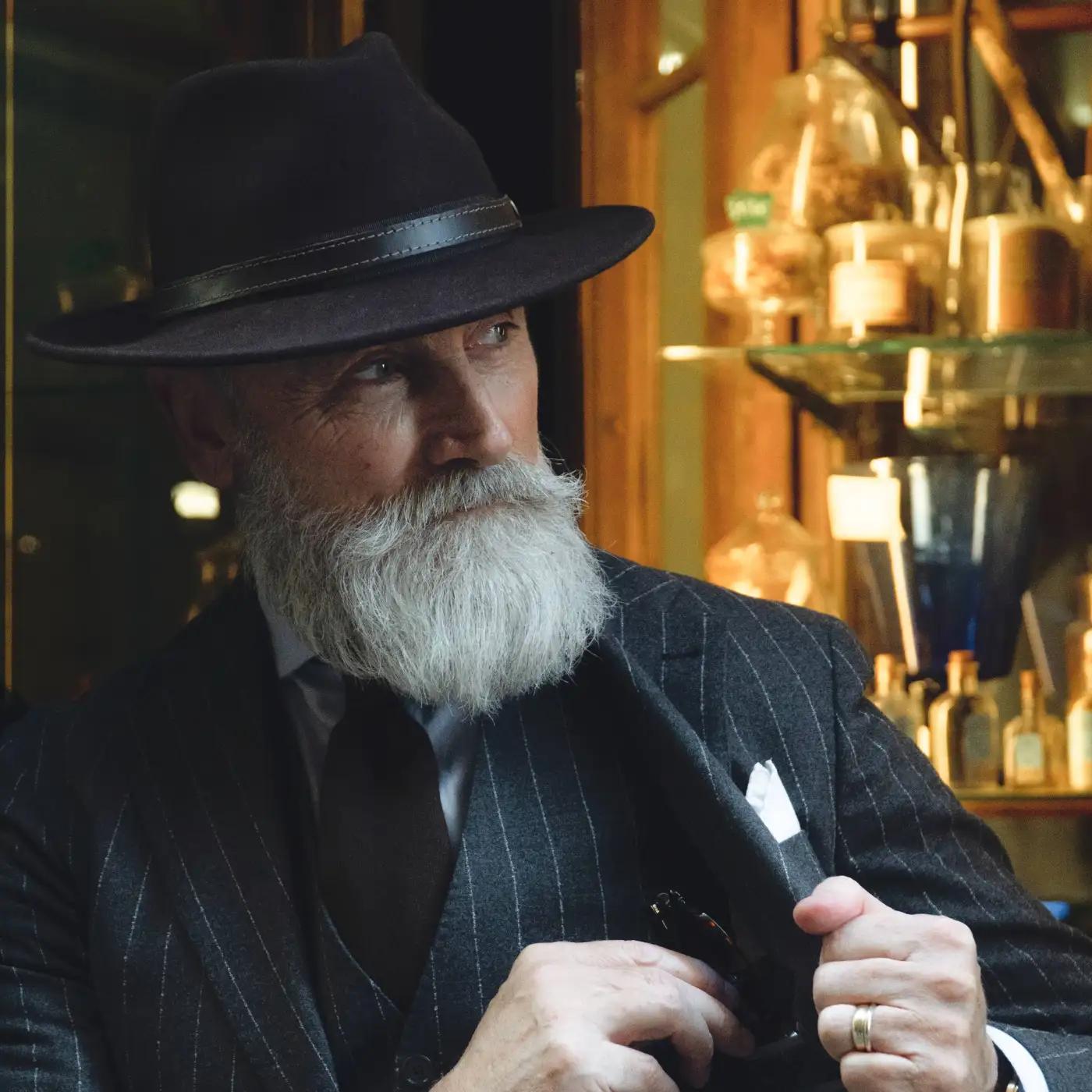 Cappello Fedora Elegante in Feltro di Lana Merinos Antipioggia