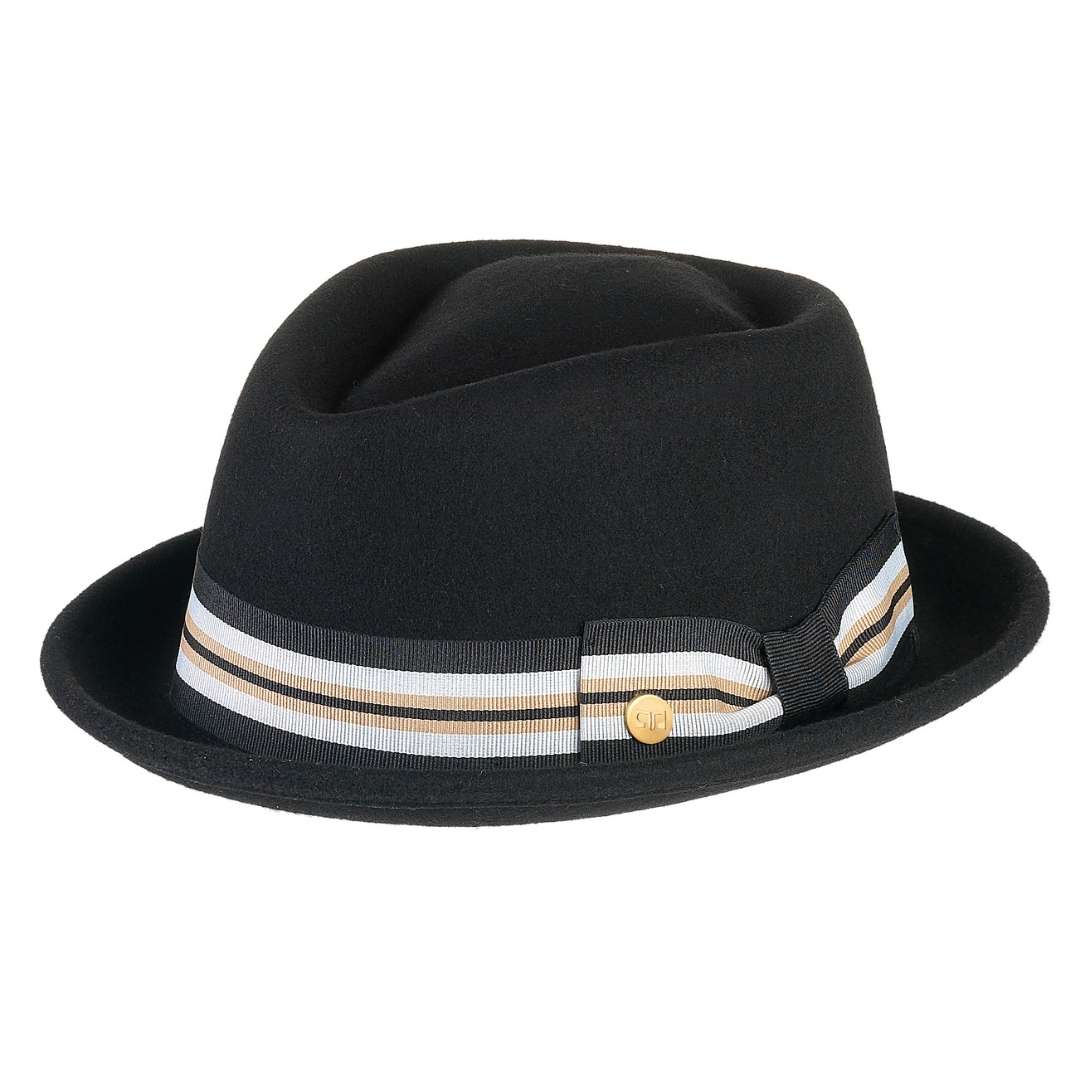 Cappello Pork Pie Classico in Feltro di Lana Merinos