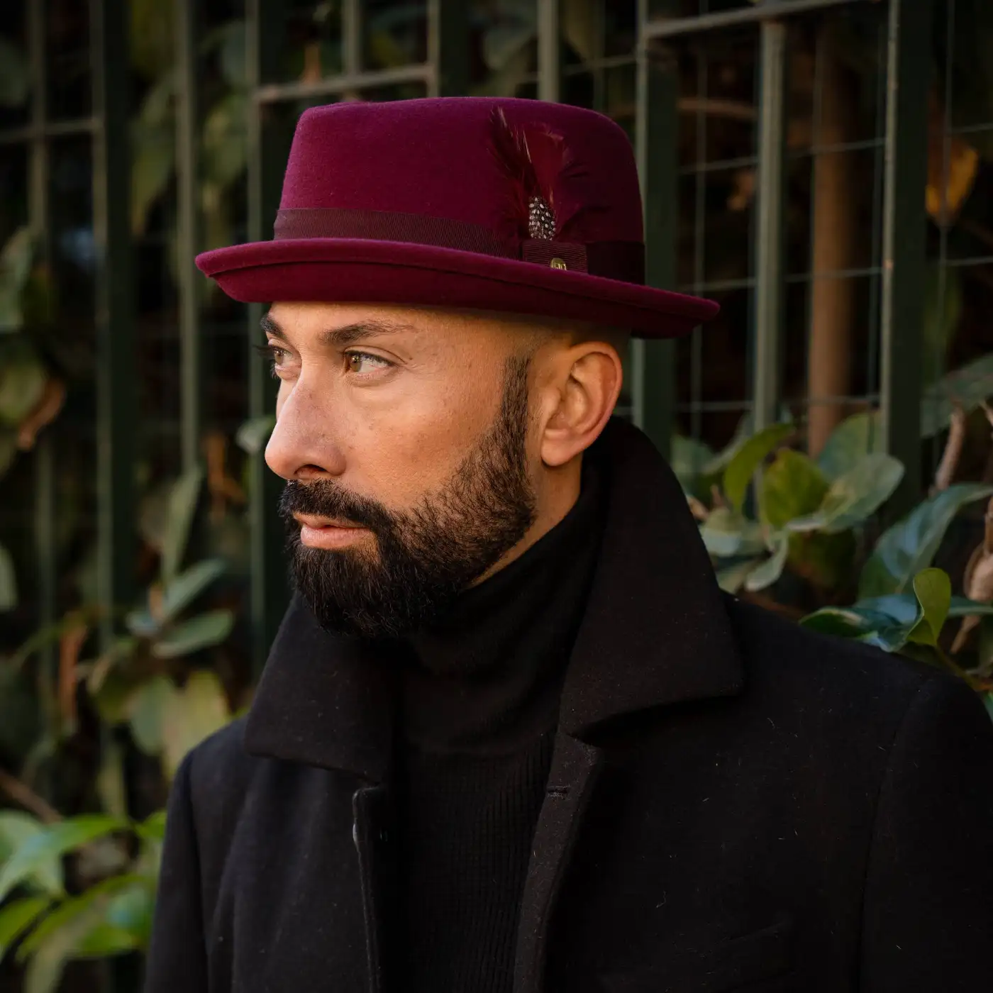 Cappello Pork Pie in Feltro Raso di Lapin con Fodera