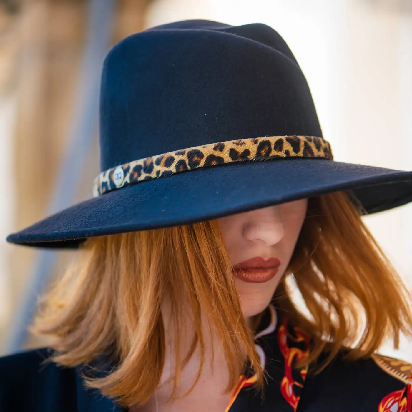 Cappello a Tesa Media Corona Twisted in Feltro di Lana Merinos