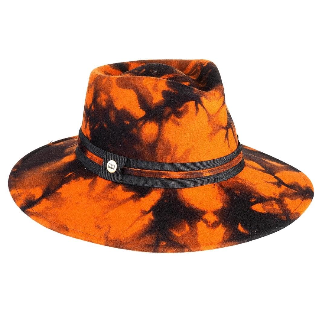 Cappello Fedora a Tesa Larga in Feltro di Lana Merinos Maltinto