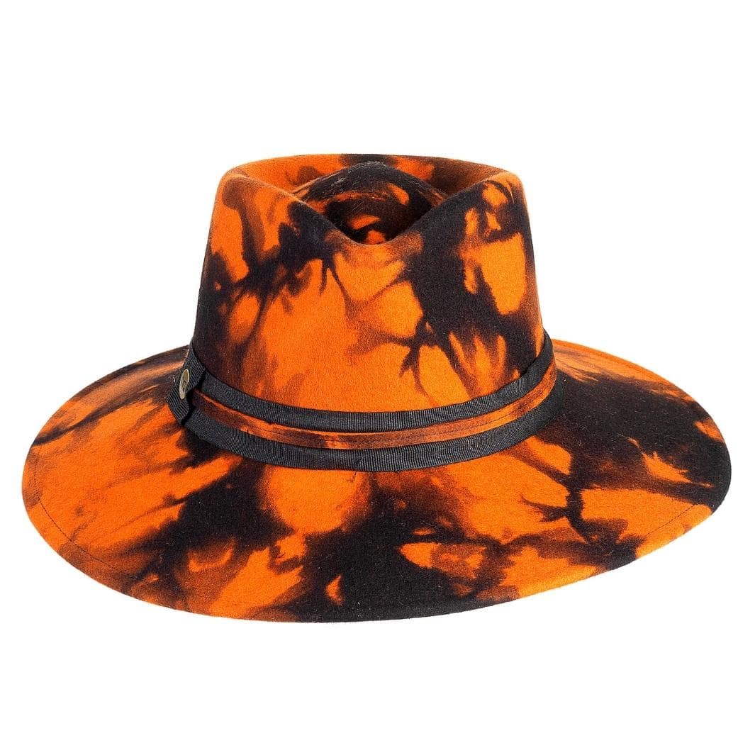 Cappello Fedora a Tesa Larga in Feltro di Lana Merinos Maltinto