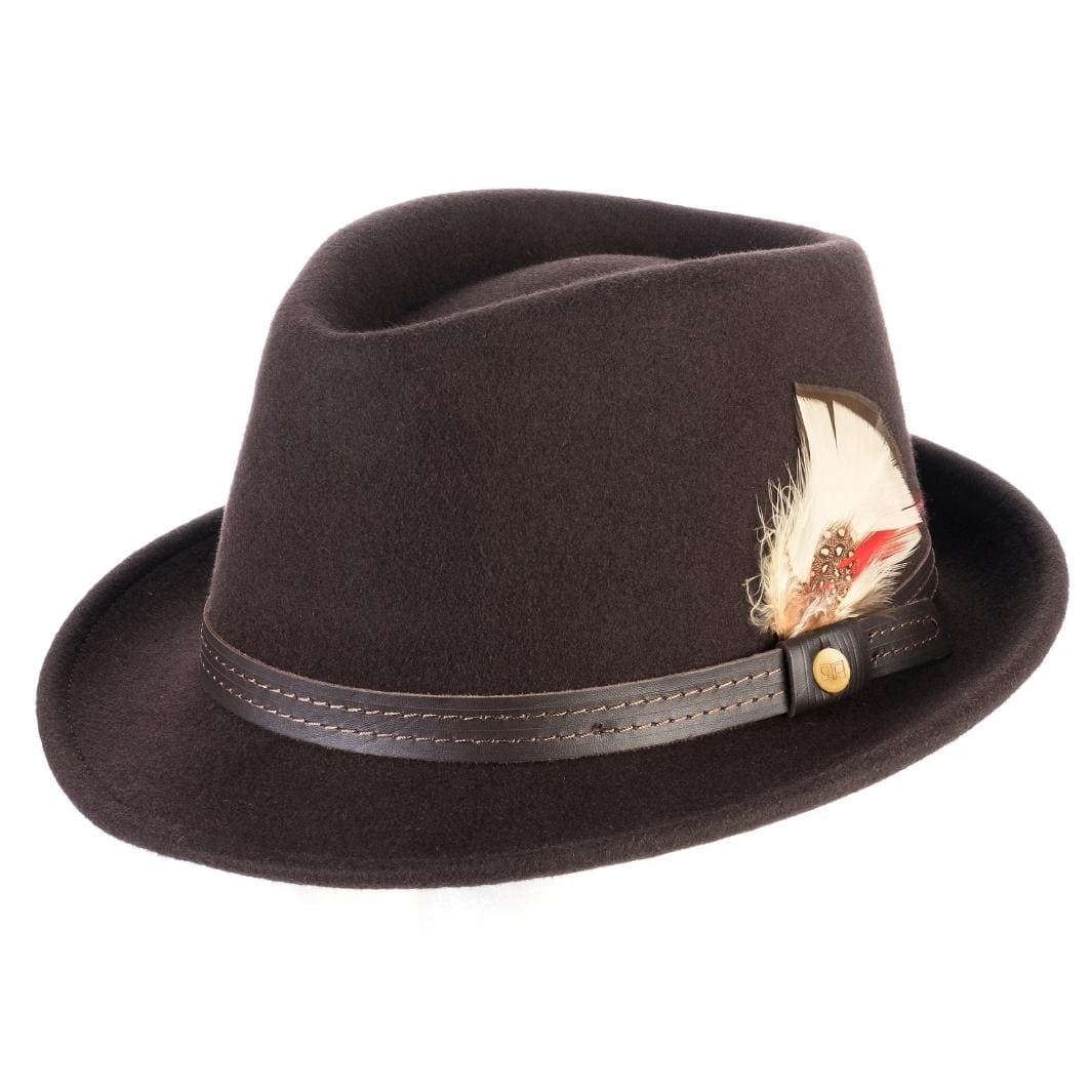 Cappello Trilby Classico in Feltro di Lana Merinos