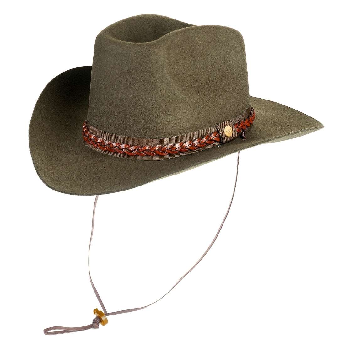 Cappello da Cowboy in Feltro di Lana Merinos Antipioggia