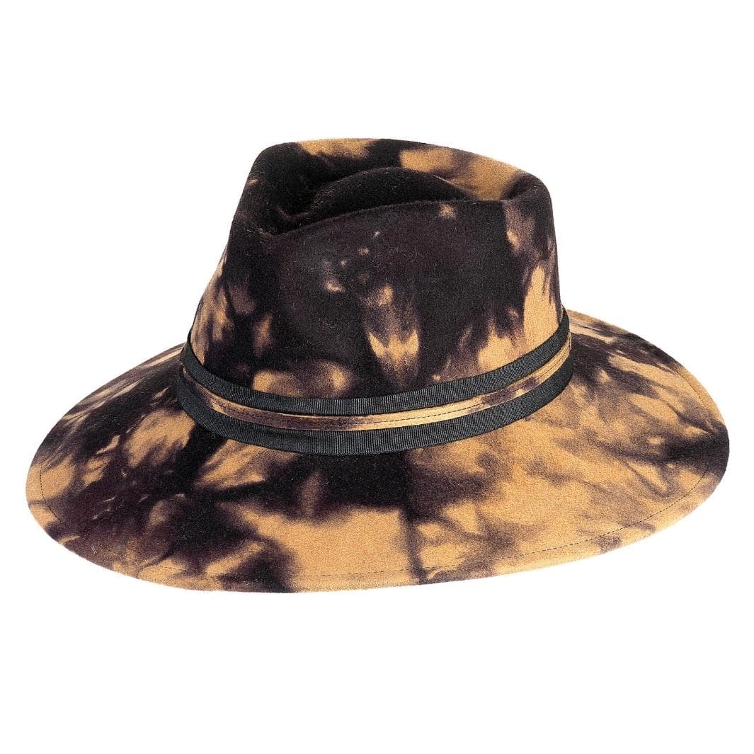 Cappello Fedora a Tesa Larga in Feltro di Lana Merinos Maltinto