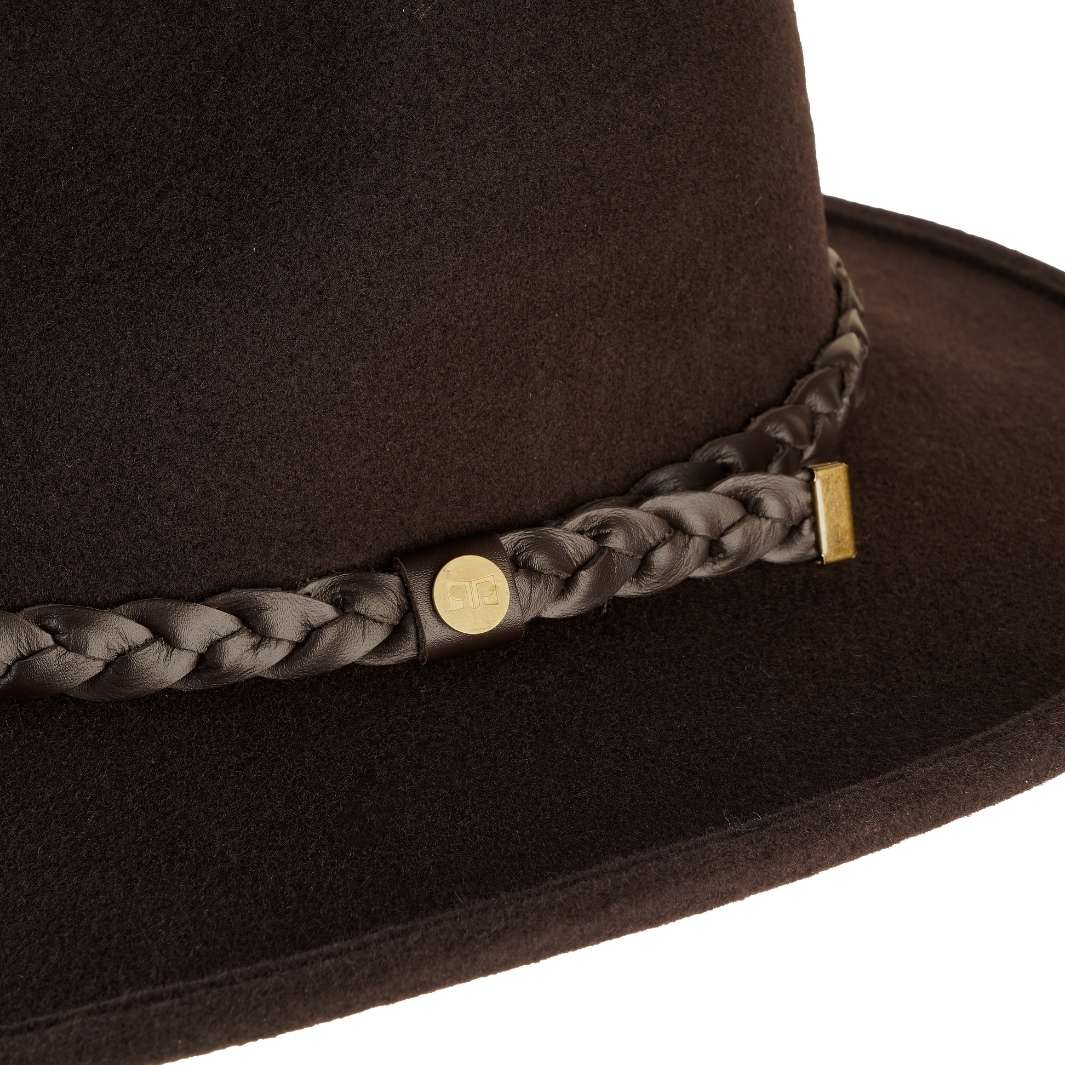 Cappello Fedora Australiano in Feltro di Lana Merinos Antipioggia