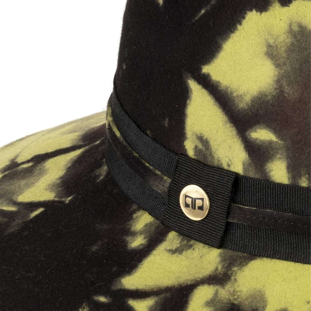 Cappello a Pamela a Tesa Larga in Feltro  di Lana Merinos Maltinto