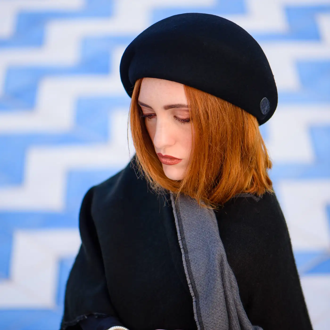 Basco Bombetta alla Francese in Feltro di Lana Merinos