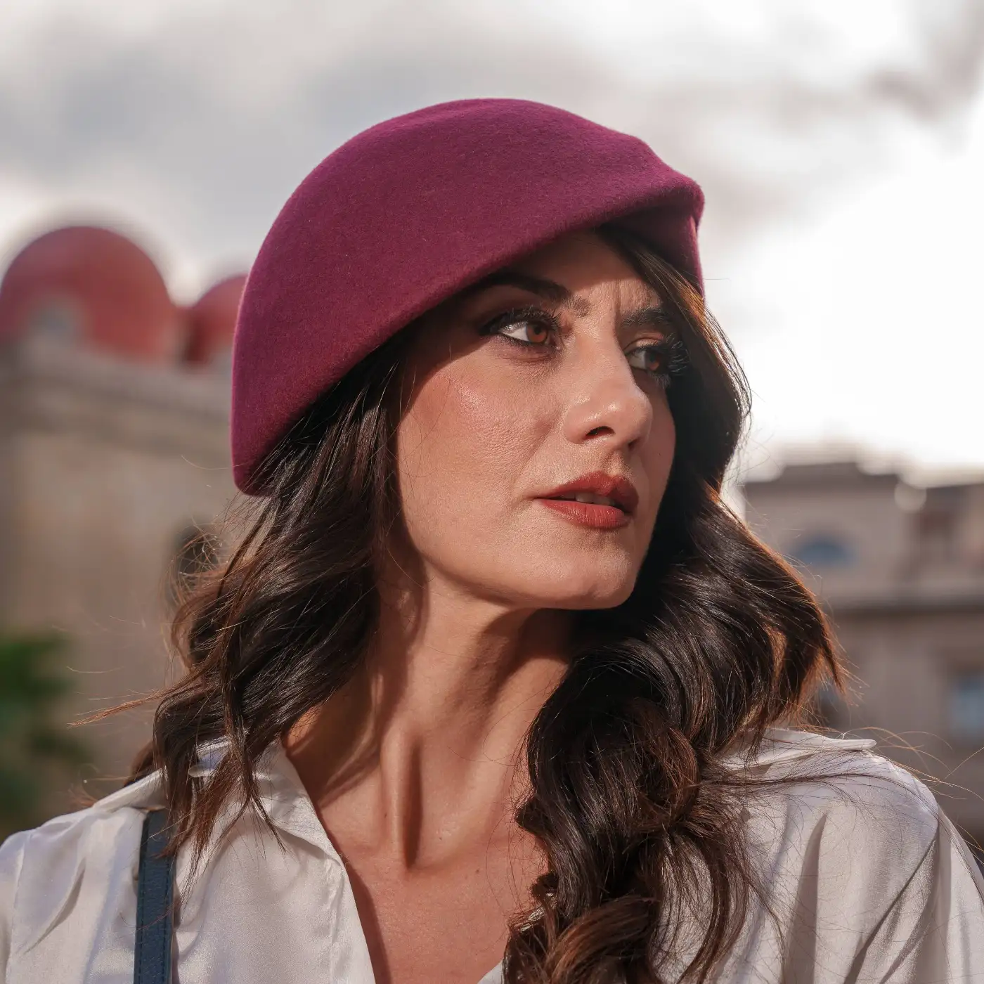 Basco Vintage alla Francese in Feltro di Lana Merinos