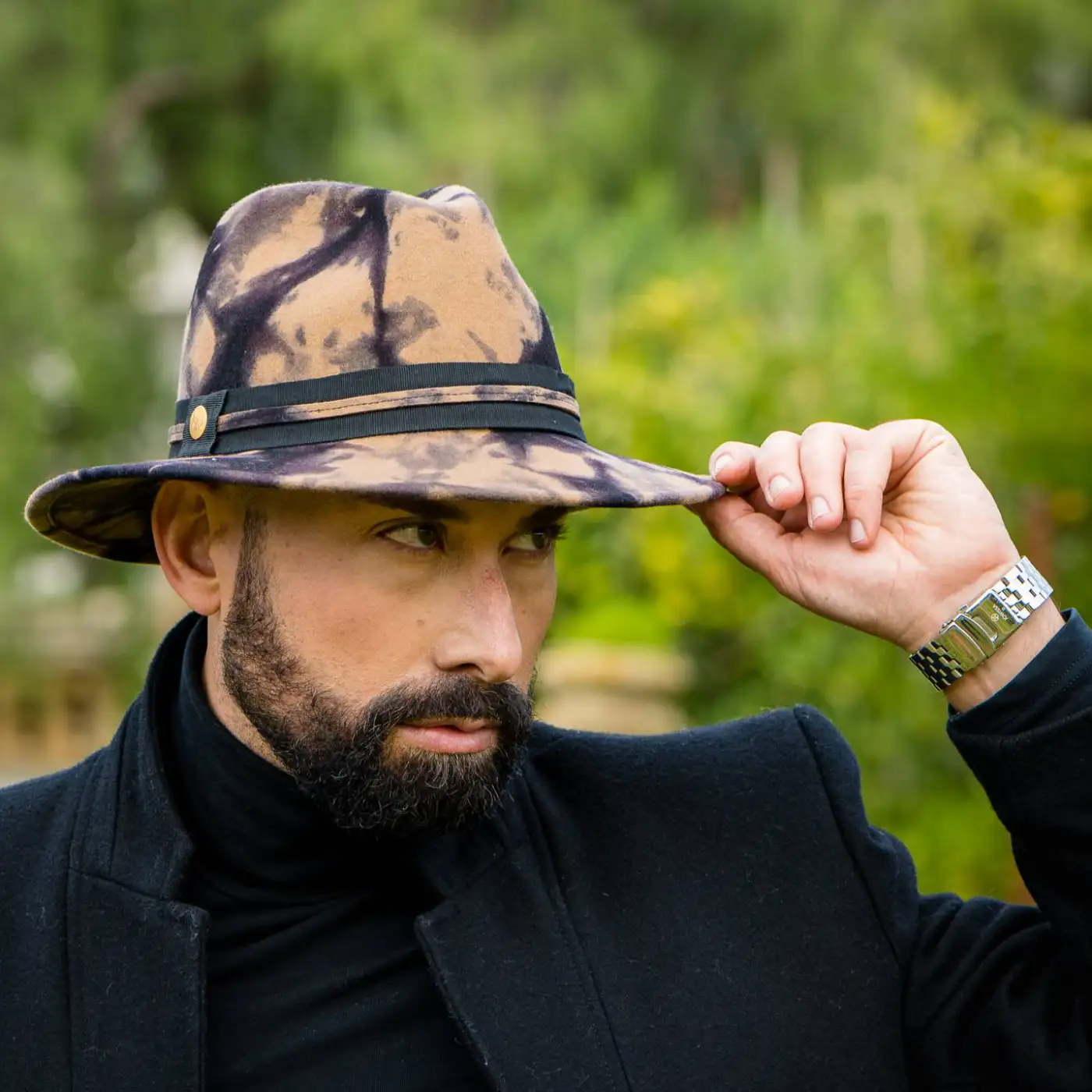 Cappello Fedora a Tesa Media in Feltro di Lana Merinos Maltinto