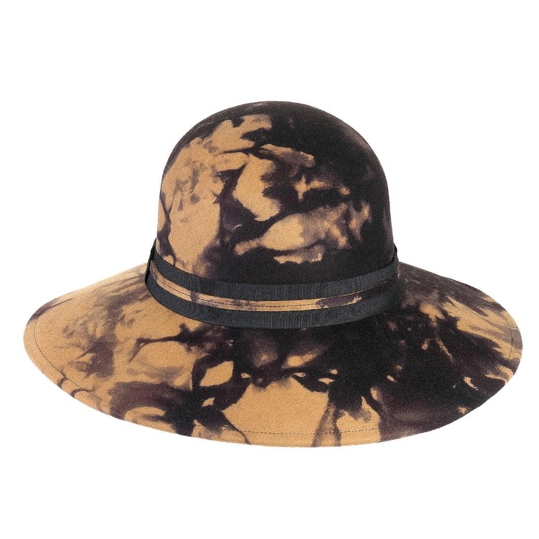 Cappello a Pamela a Tesa Larga in Feltro  di Lana Merinos Maltinto