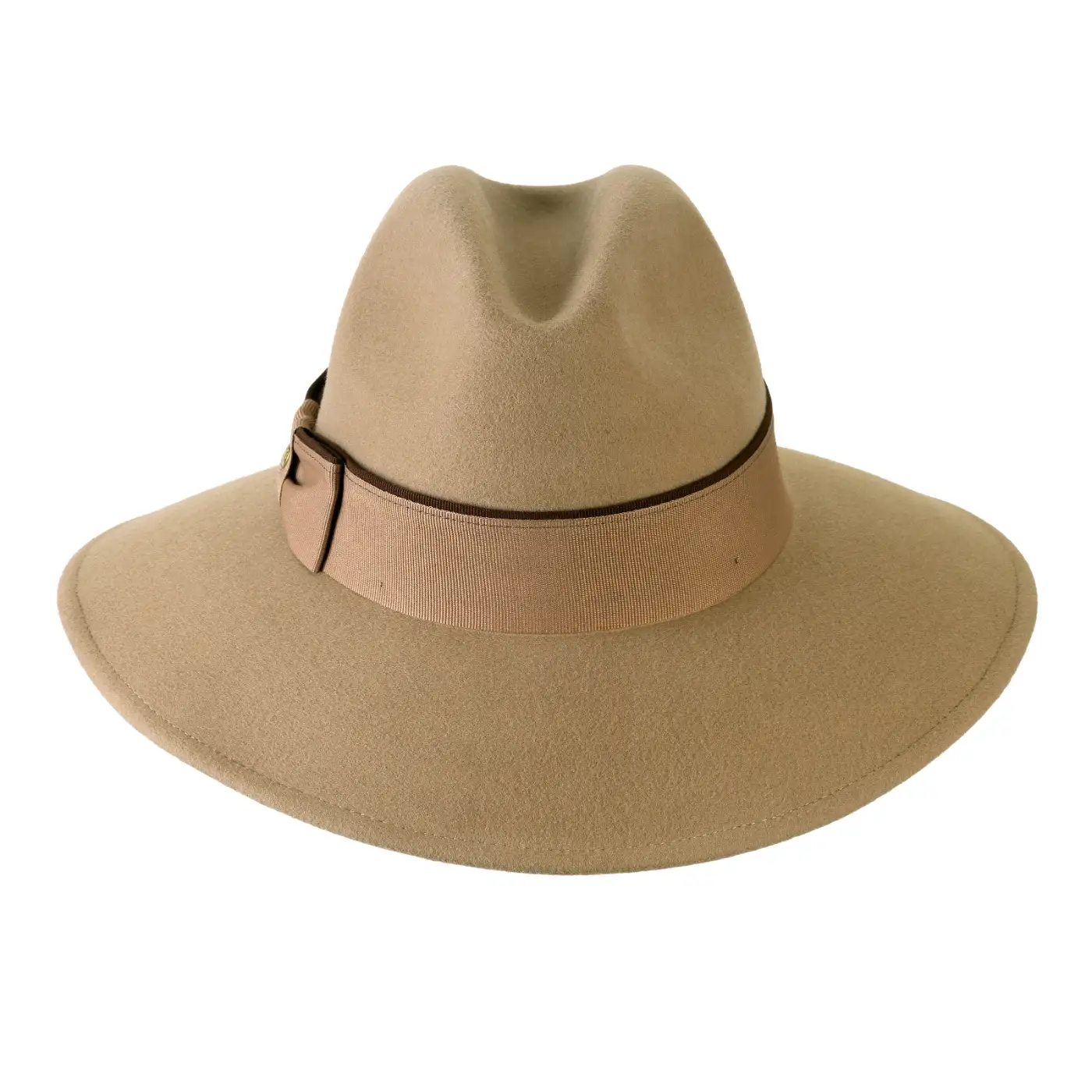 Cappello Signorile a Tesa Larga in Feltro di Lana Merinos con Fiocco