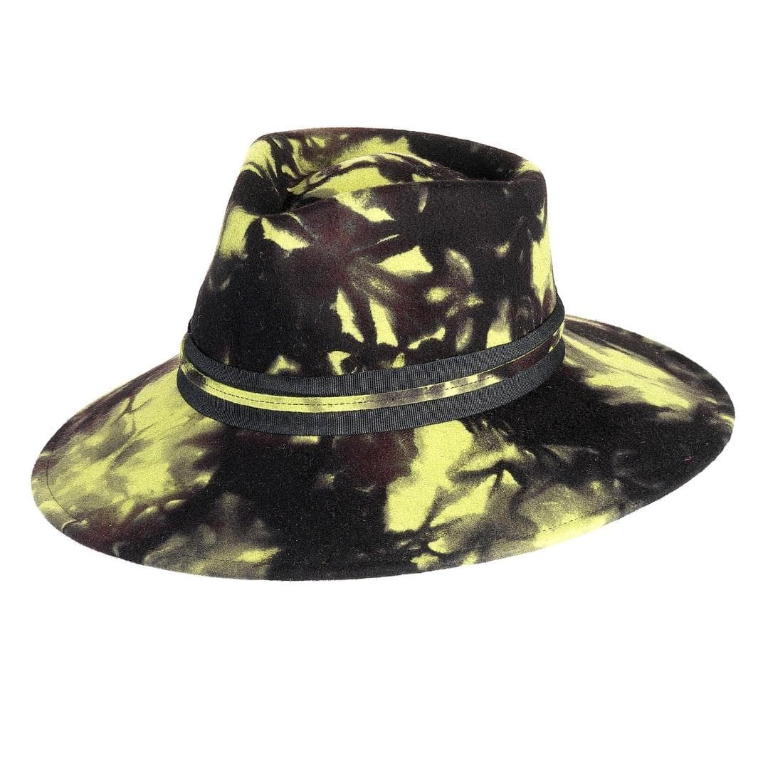 Cappello Fedora a Tesa Larga in Feltro di Lana Merinos Maltinto