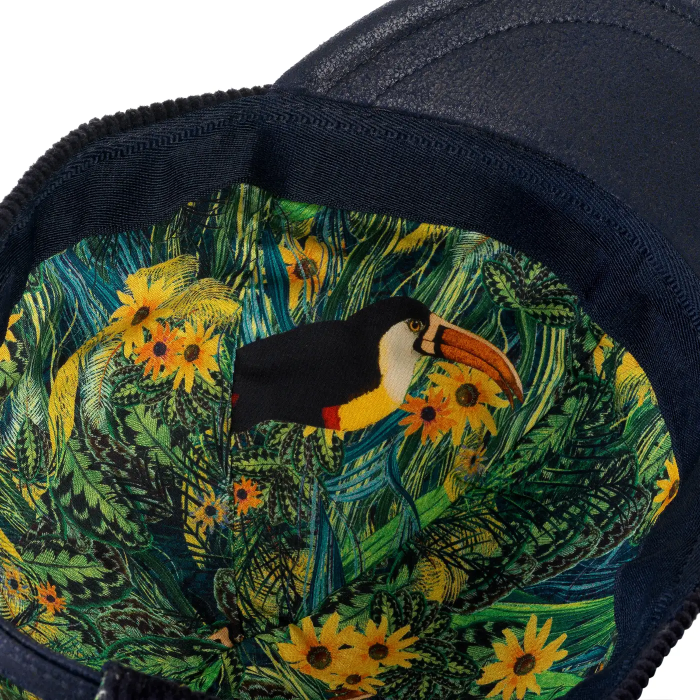 Berretto in Velluto con Visiera Rigida in Ecopelle